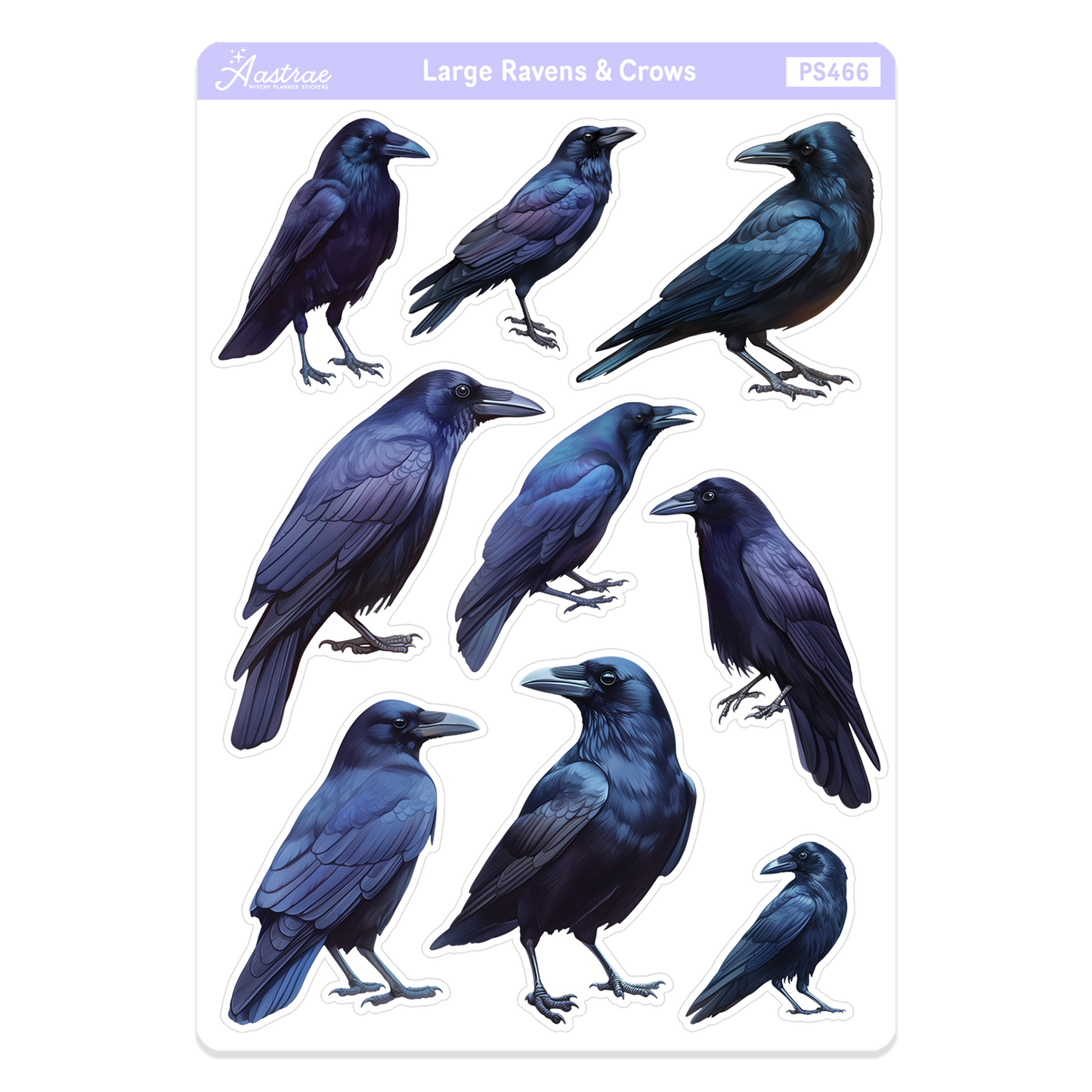 Large Crows Sticker Sheet