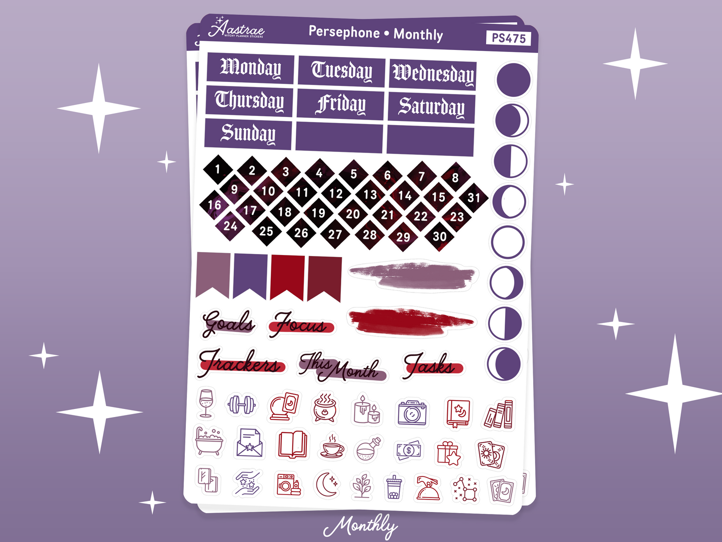 Persephone Journaling Stickers Kit