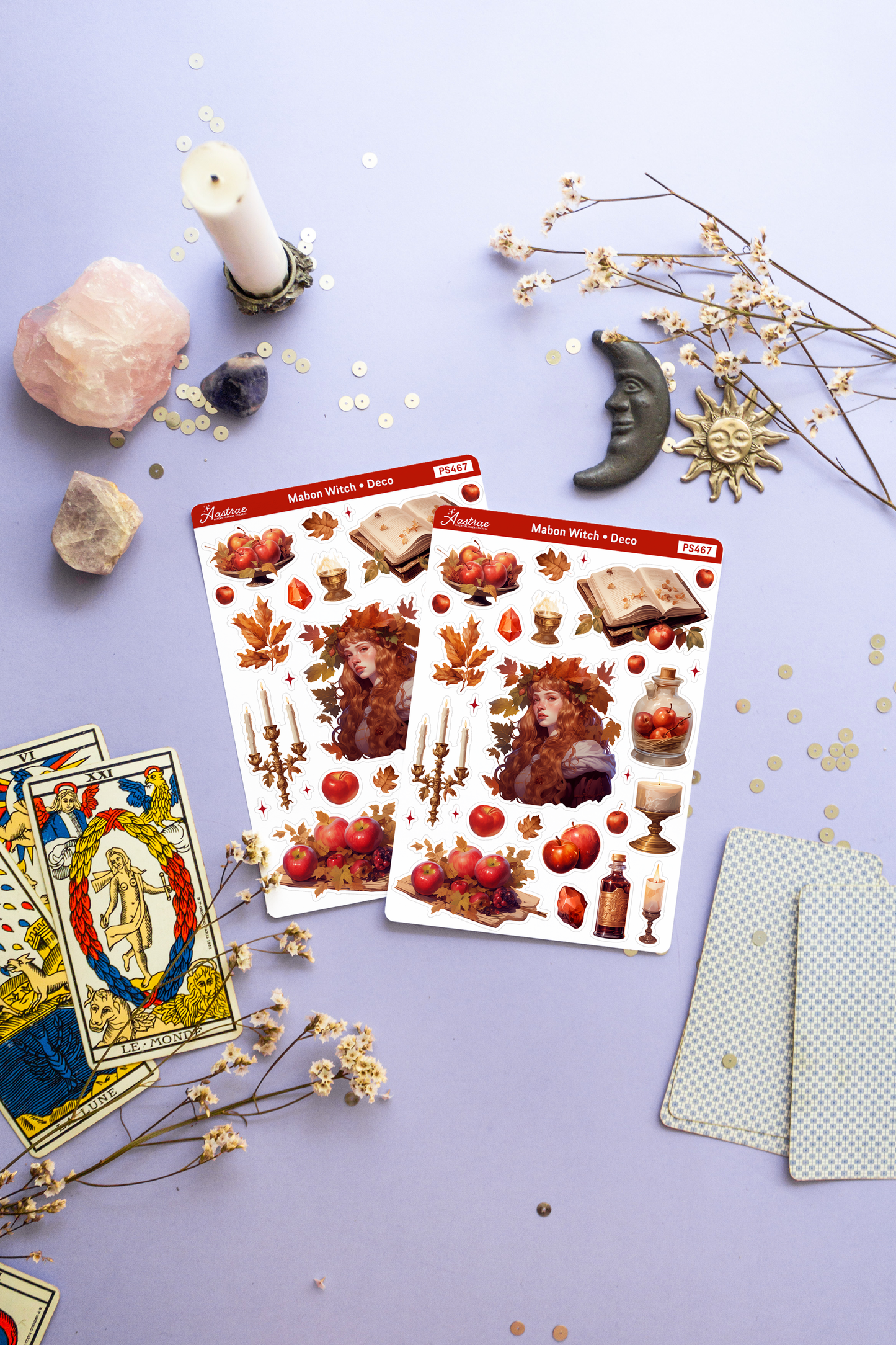 Mabon Witch Sticker Sheet