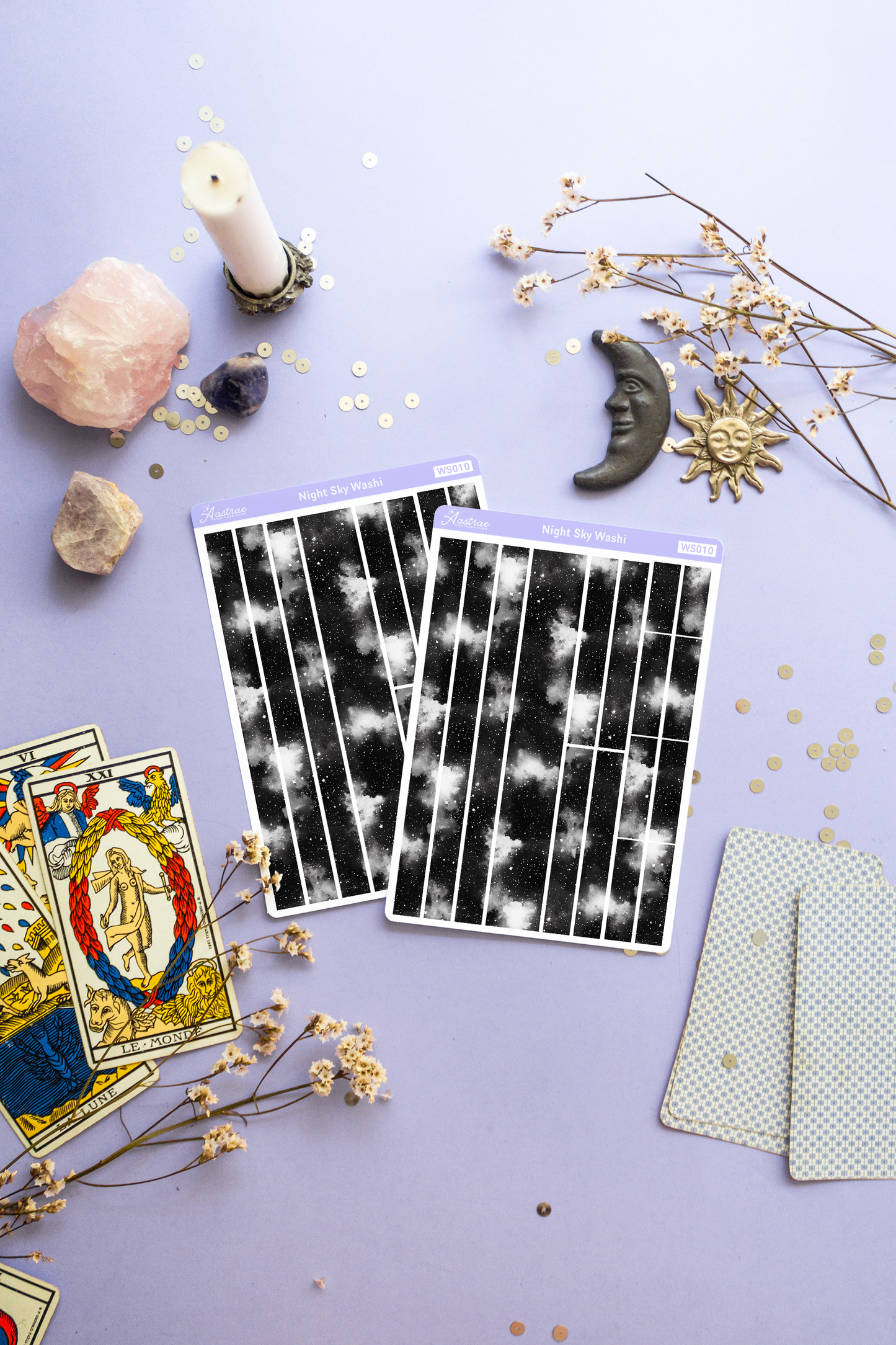 Night Sky Washi Tape Sticker Sheet