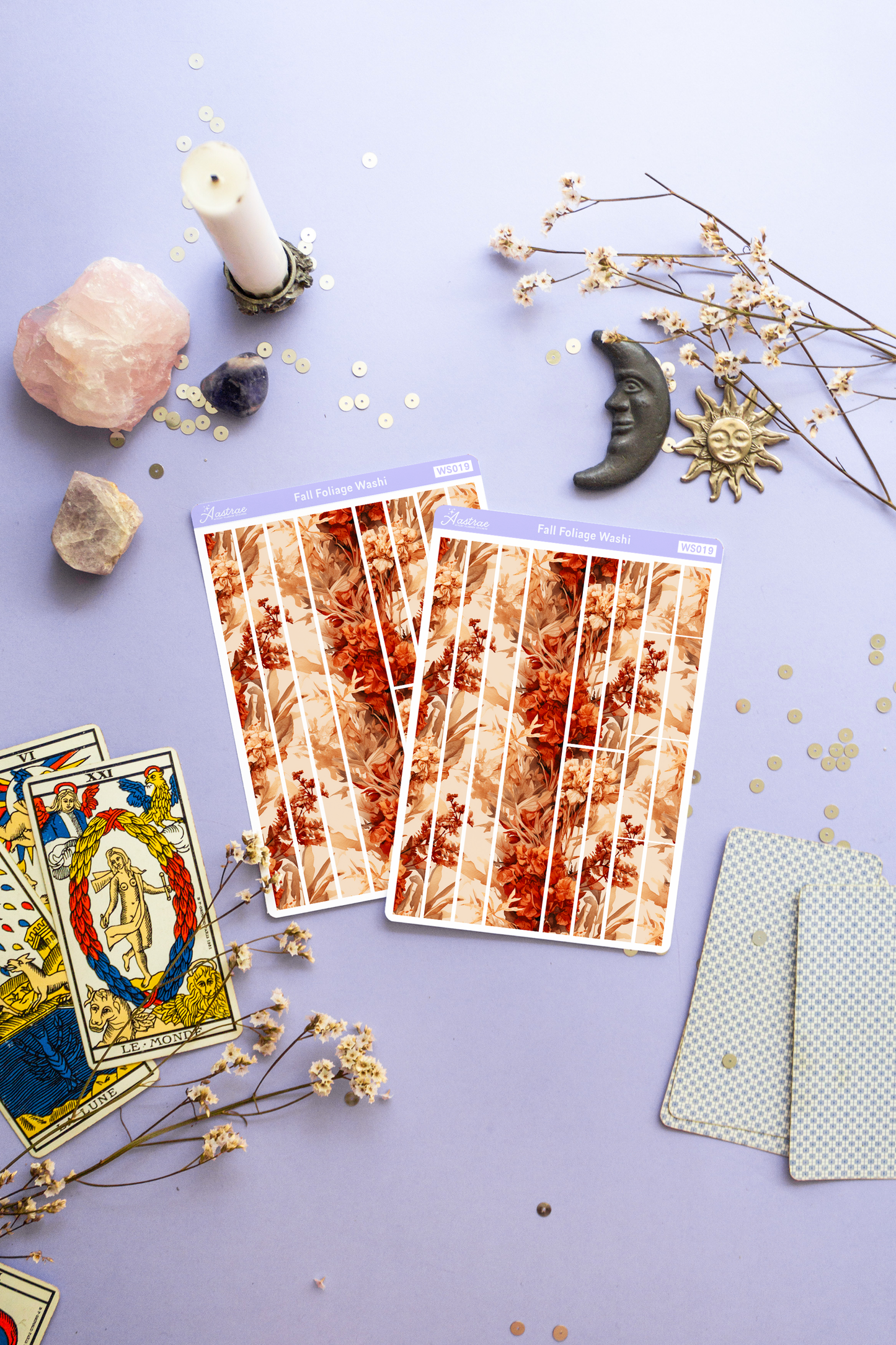 Fall Botanical Washi Tape Sticker Sheet