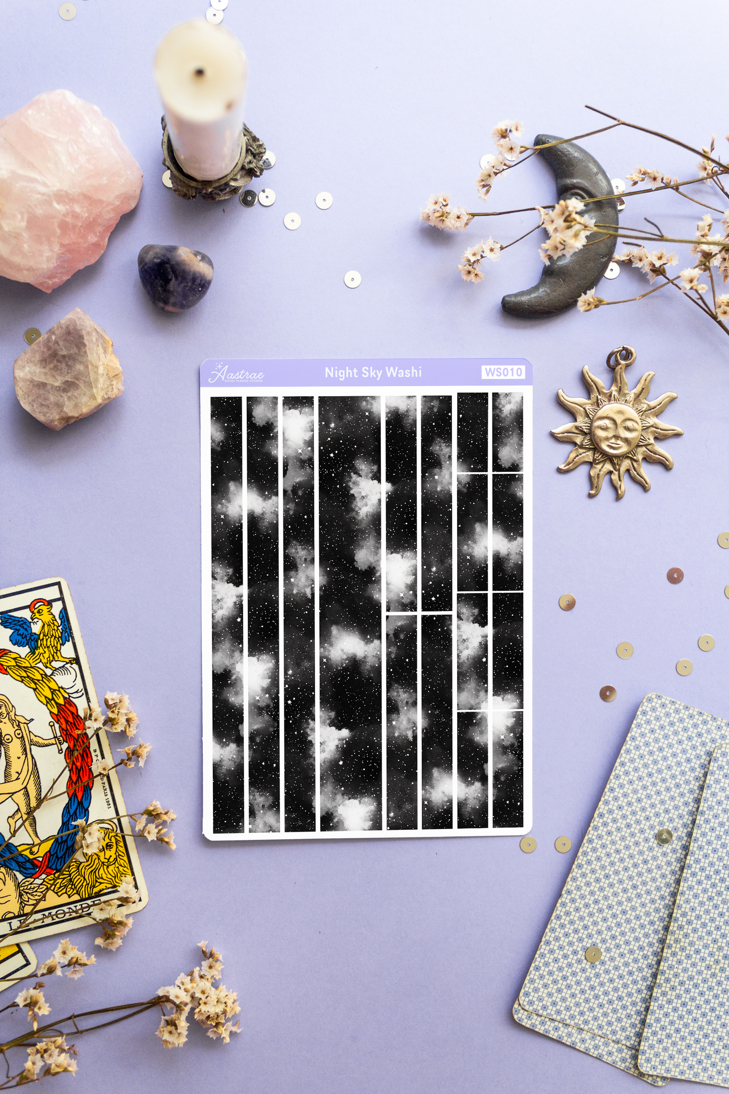Night Sky Washi Tape Sticker Sheet