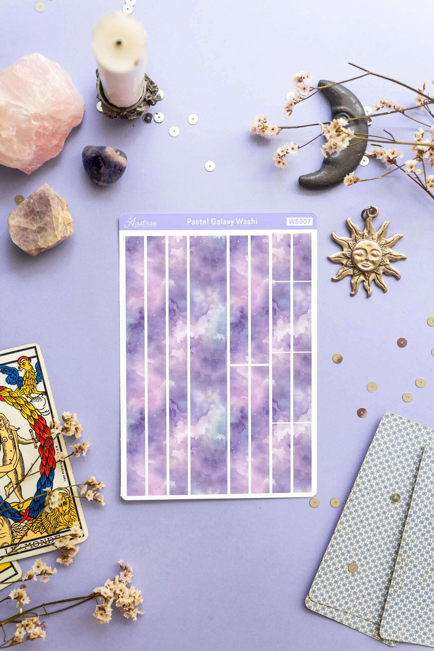 Pastel Galaxy Washi Tape Sticker Sheet