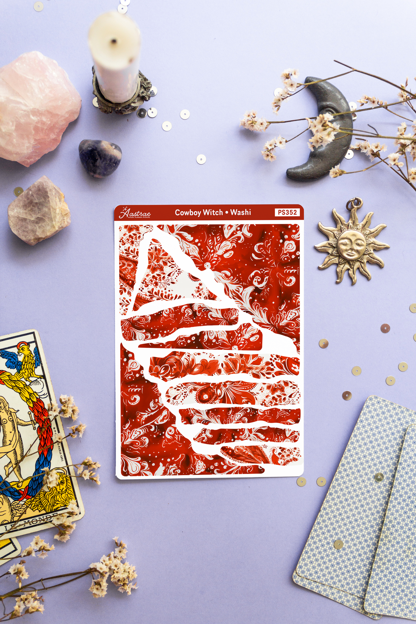 Cowboy Washi Torn Paper Stickers