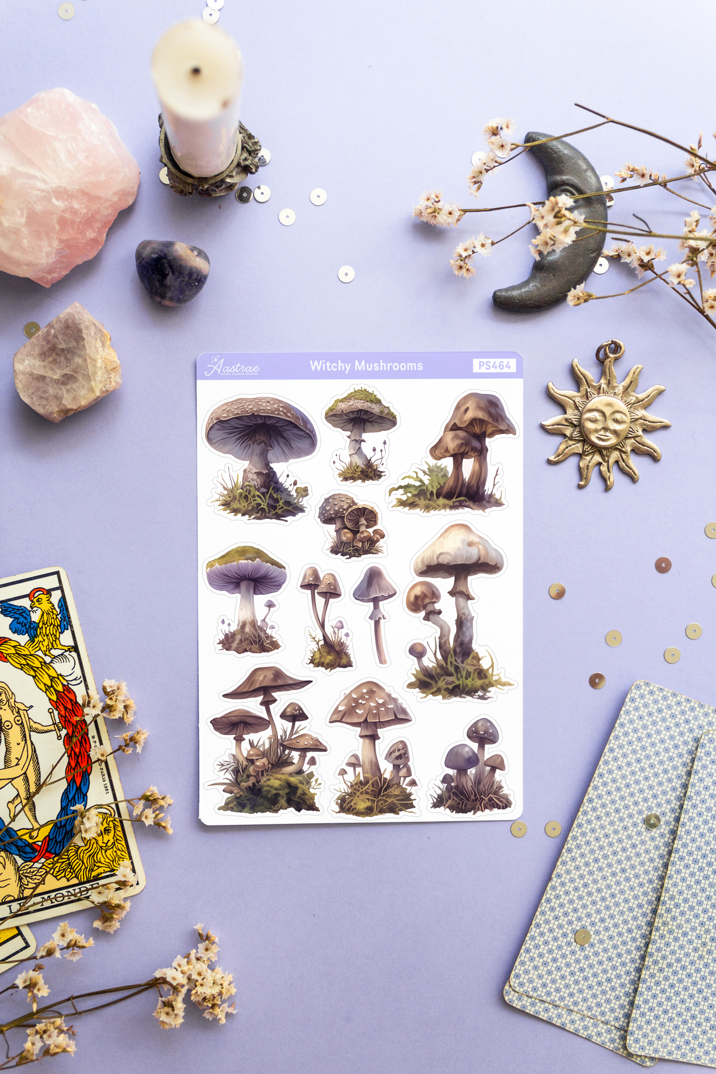 Witchy Mushroom Sticker Sheet