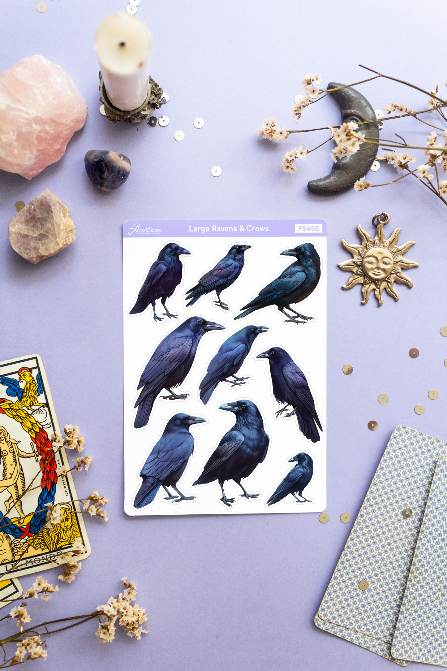 Large Crows Sticker Sheet
