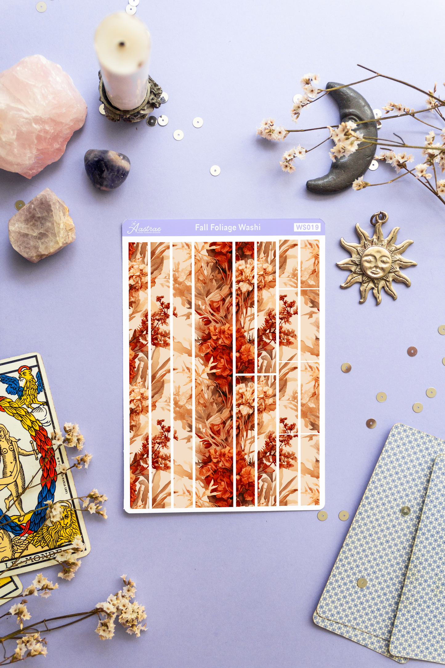 Fall Botanical Washi Tape Sticker Sheet