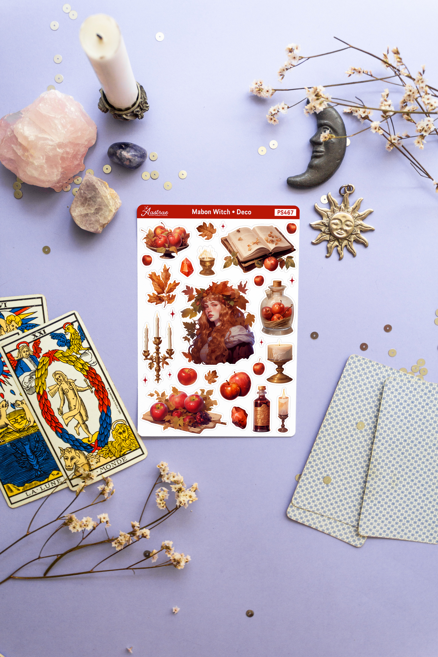 Mabon Witch Sticker Sheet