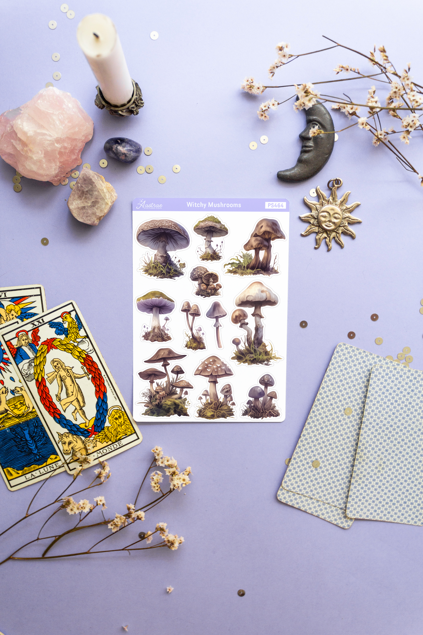 Witchy Mushroom Sticker Sheet