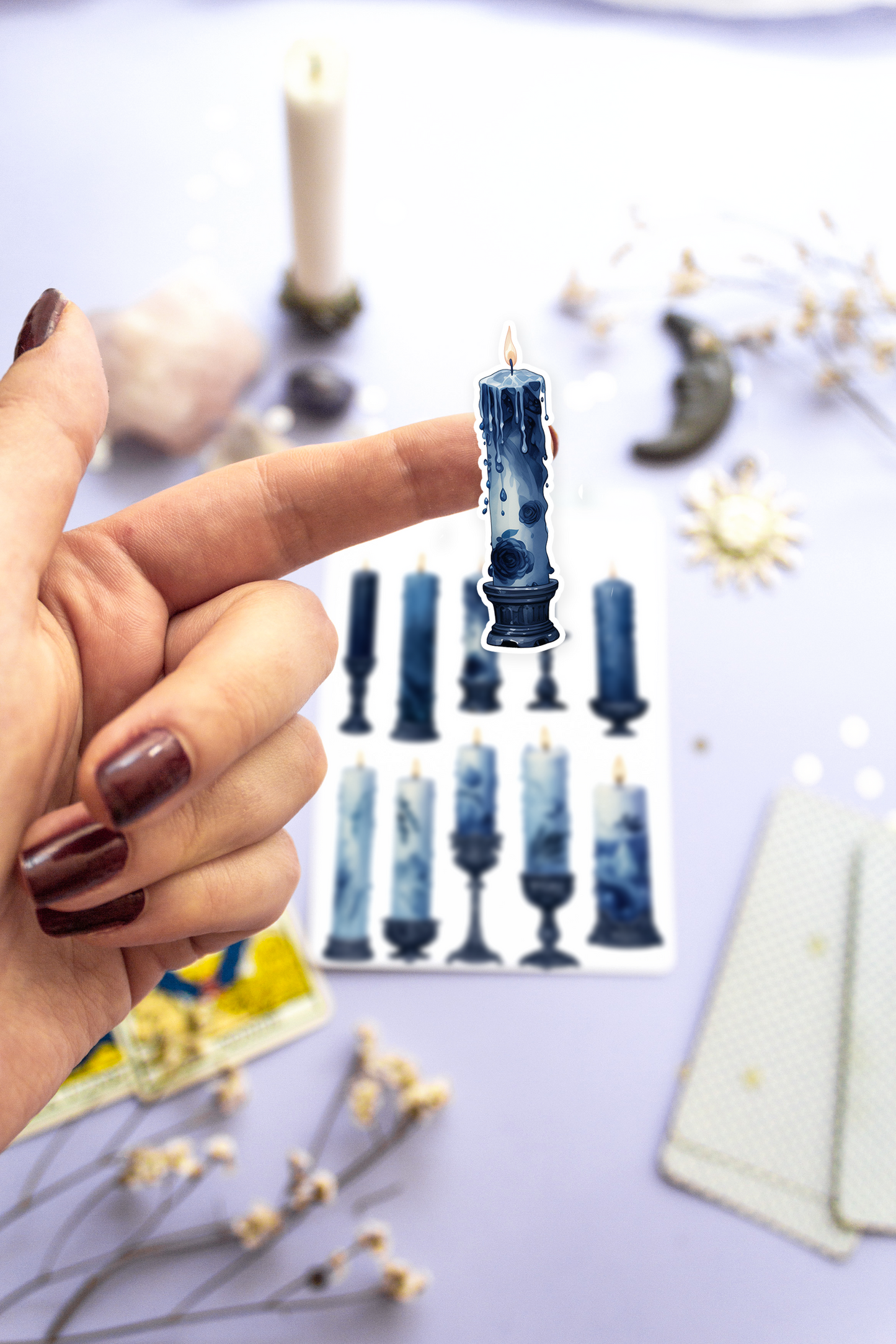Blue Spell Candles Stickers