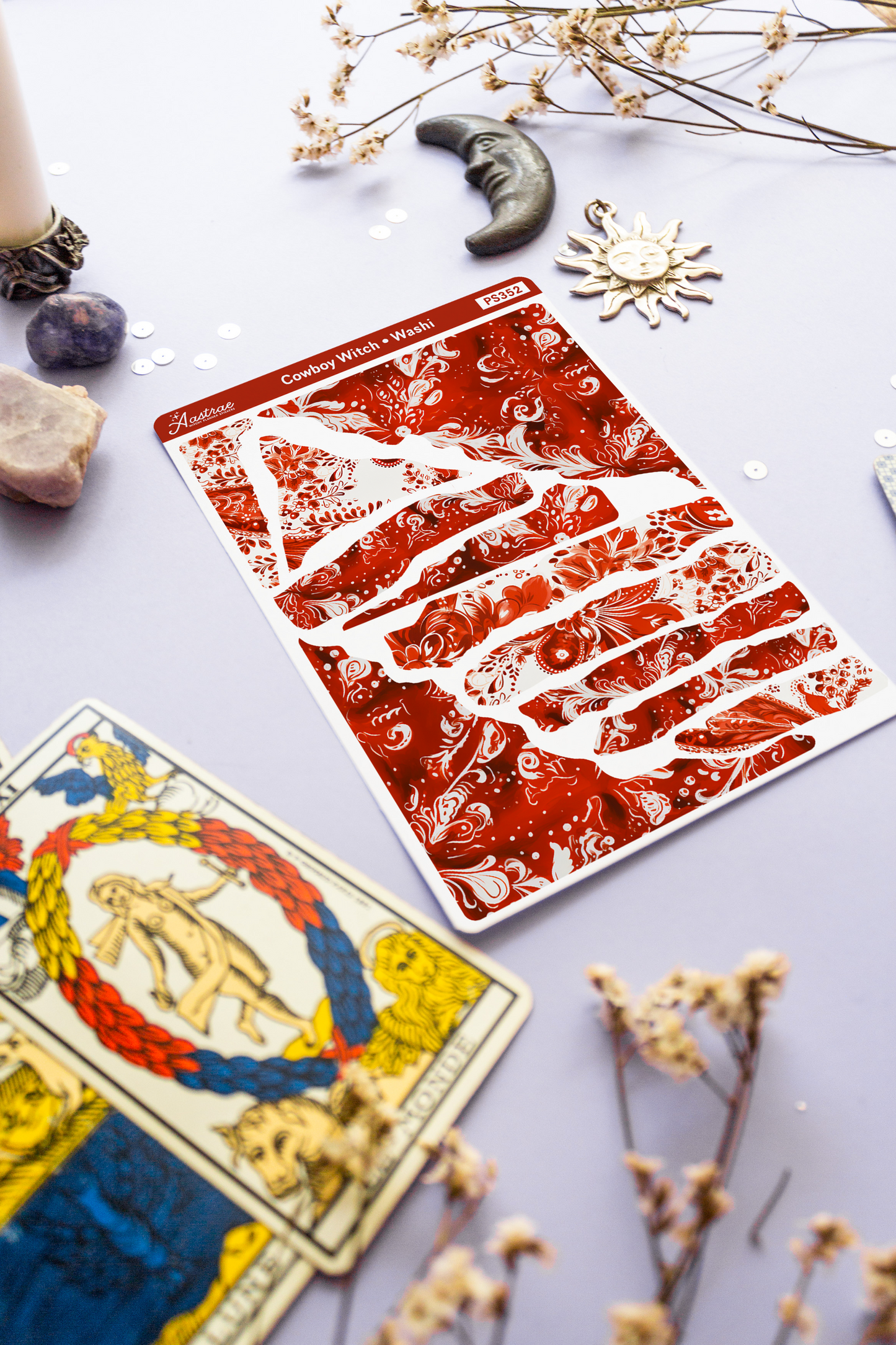 Cowboy Washi Torn Paper Stickers