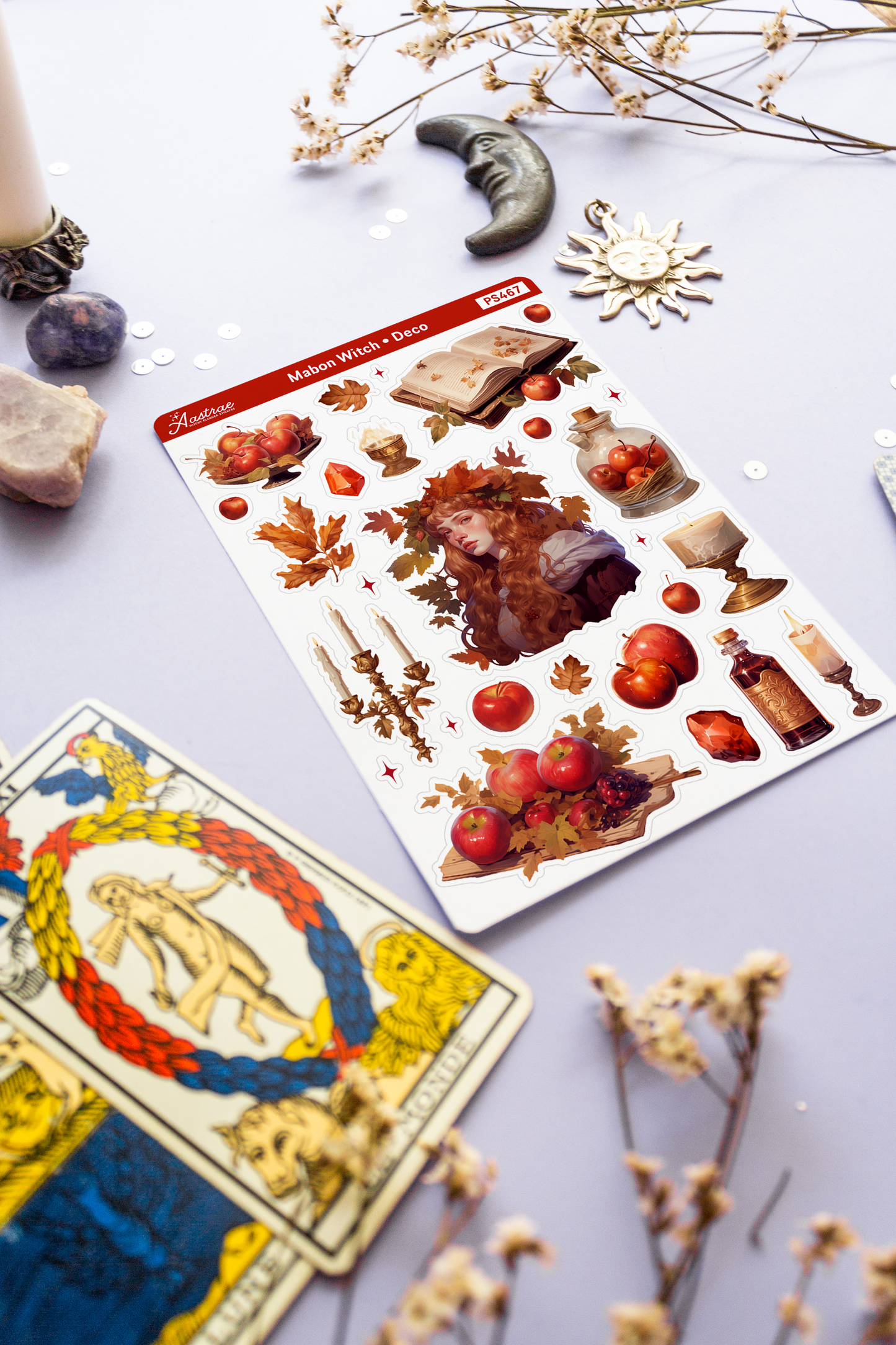Mabon Witch Sticker Sheet