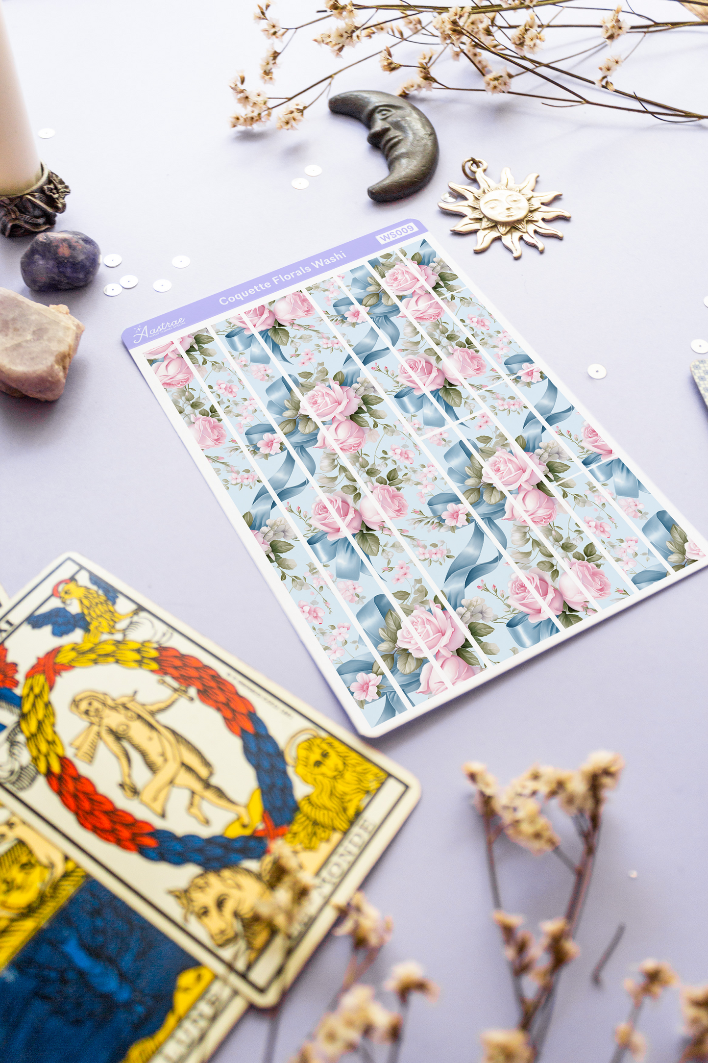 Coquette Roses Washi Tape Sticker Sheet