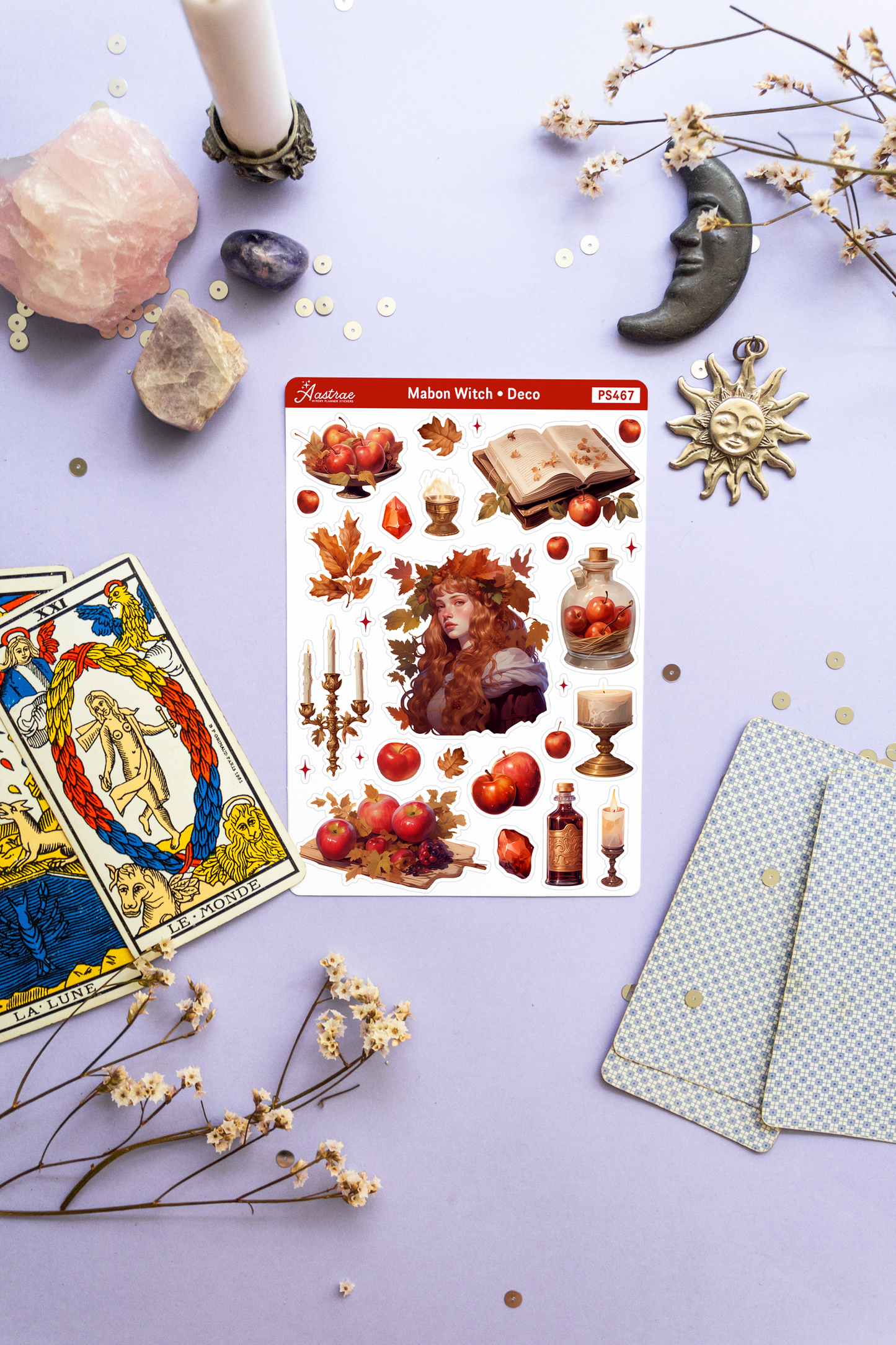 Mabon Witch Sticker Sheet