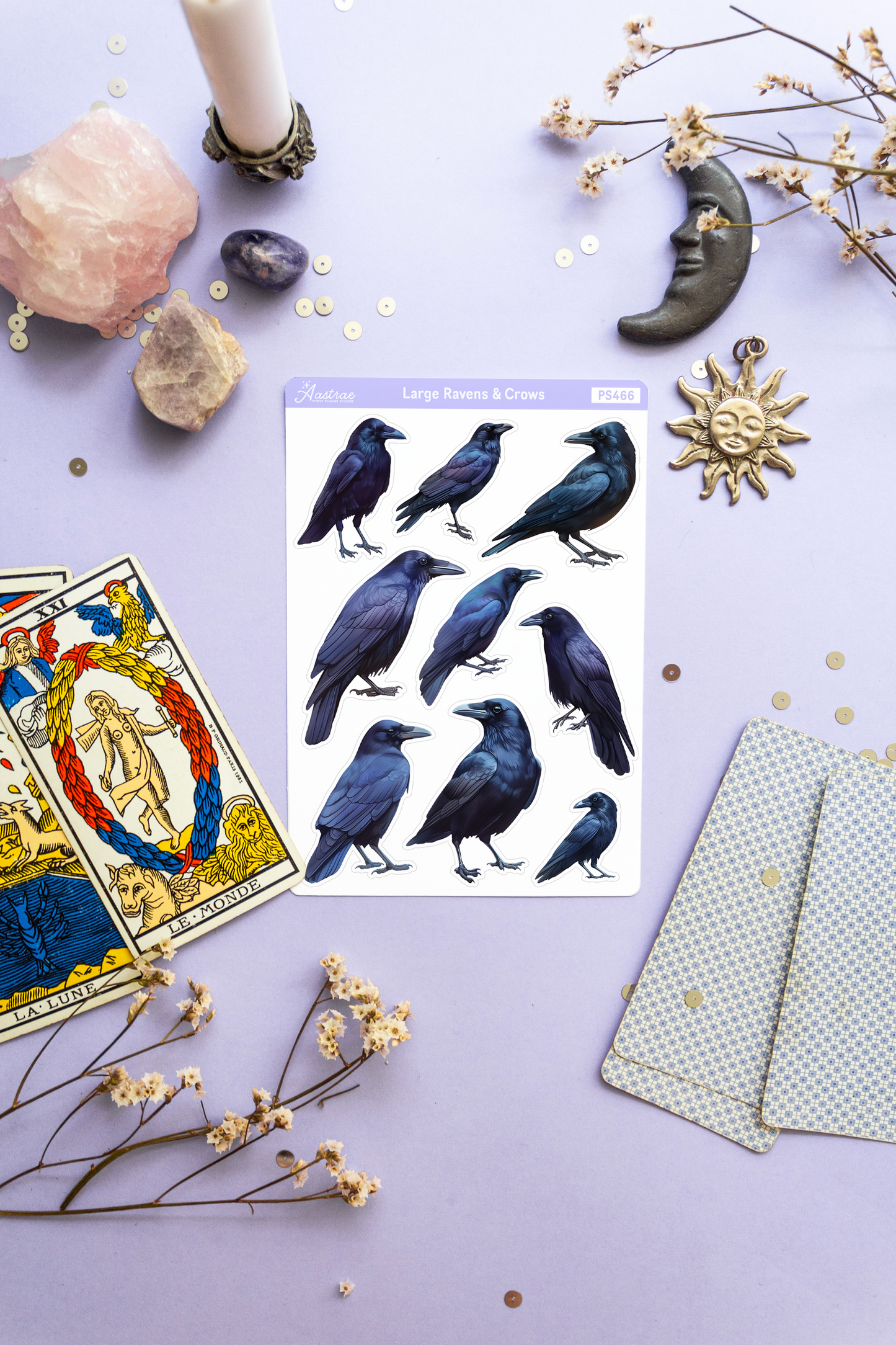 Large Crows Sticker Sheet