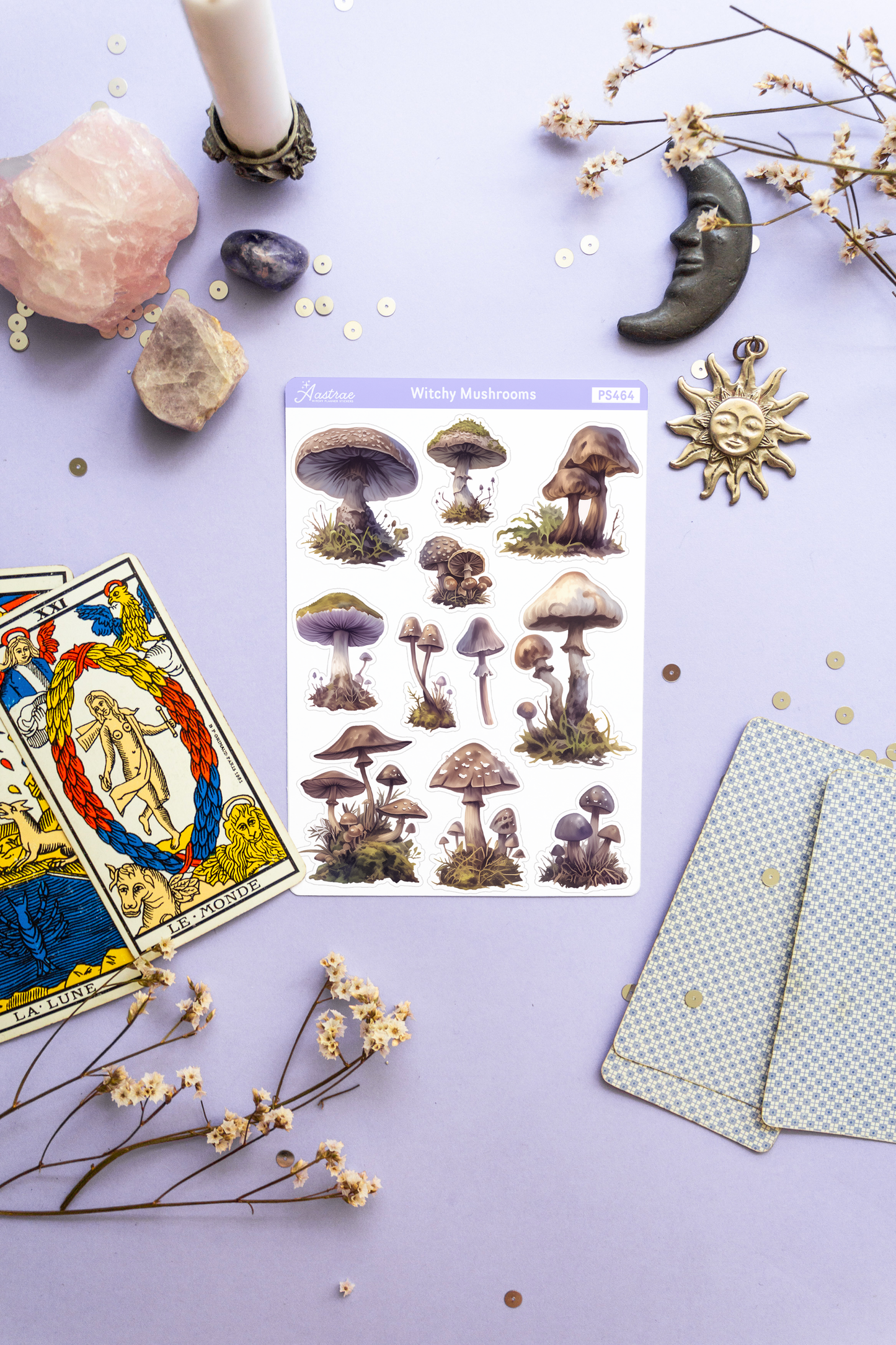Witchy Mushroom Sticker Sheet