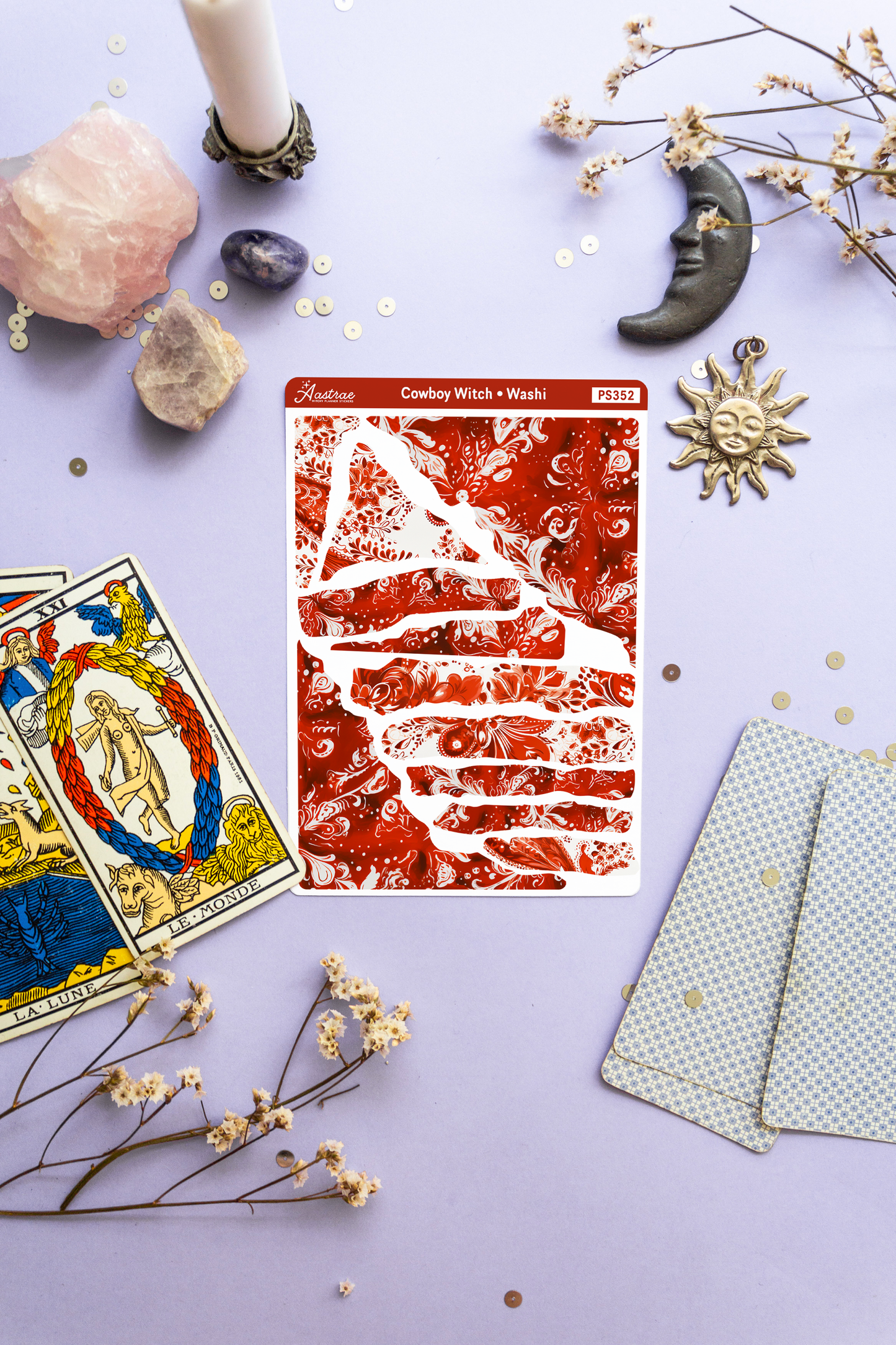 Cowboy Washi Torn Paper Stickers