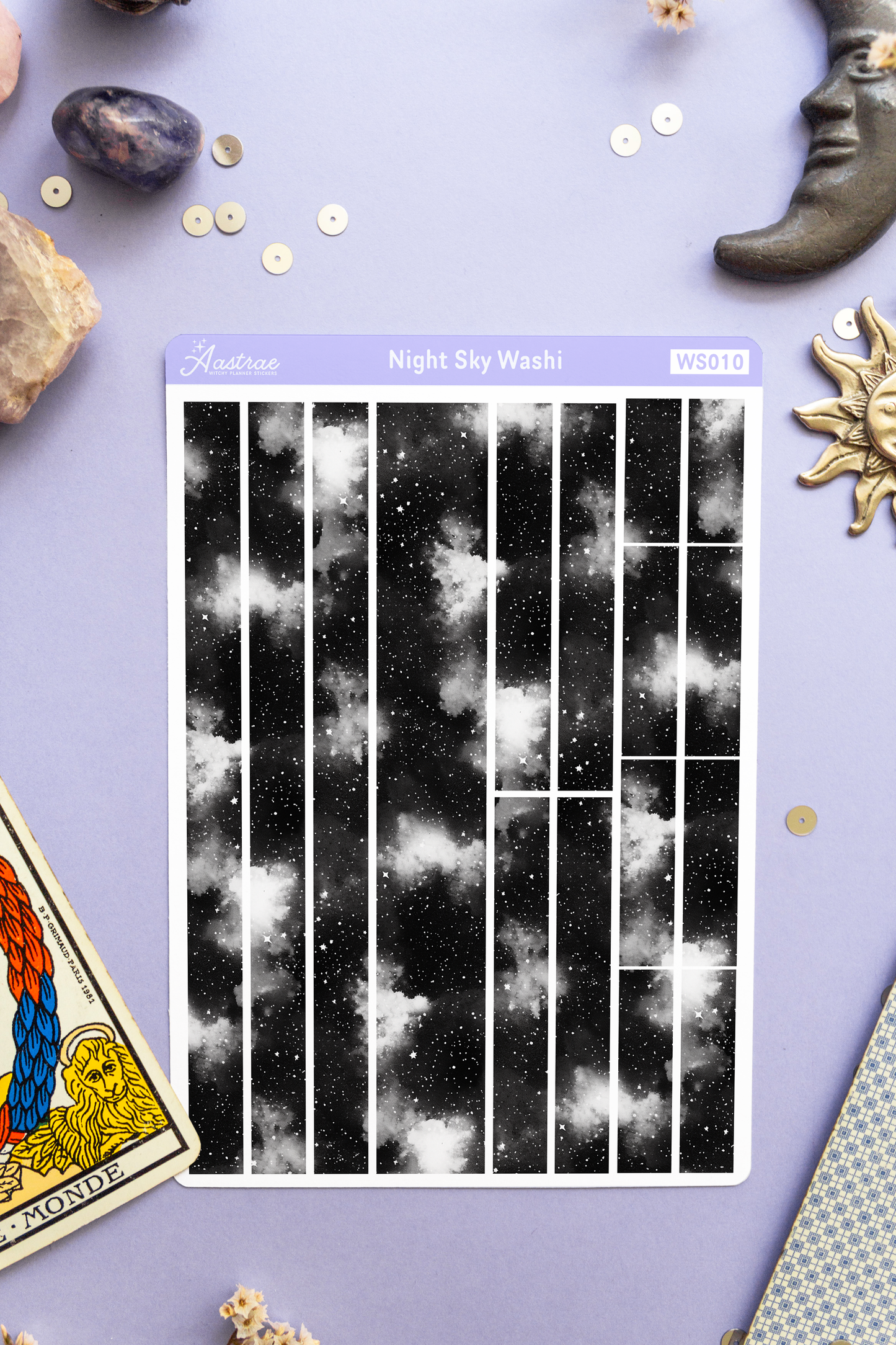 Night Sky Washi Tape Sticker Sheet