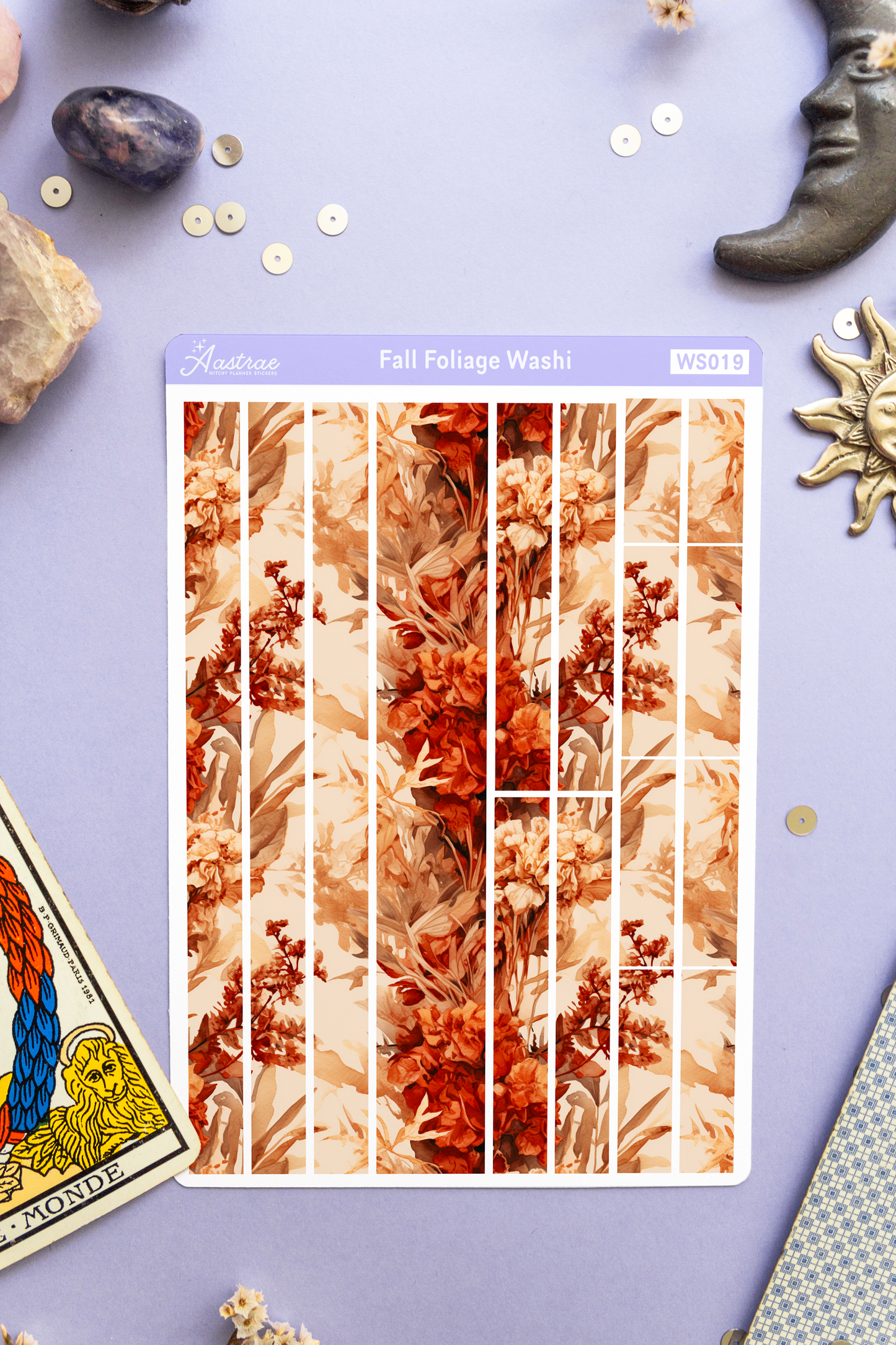 Fall Botanical Washi Tape Sticker Sheet
