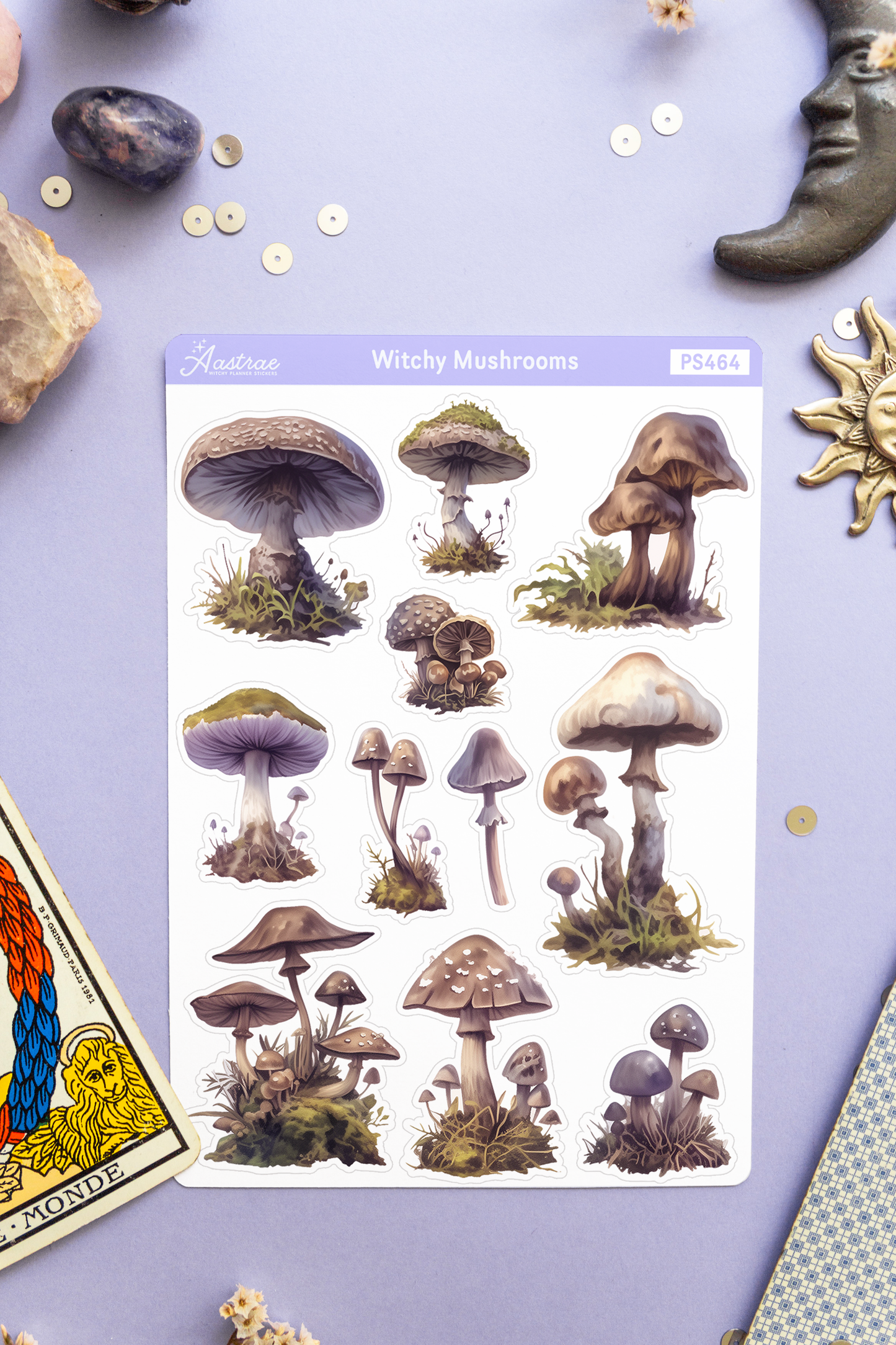 Witchy Mushroom Sticker Sheet