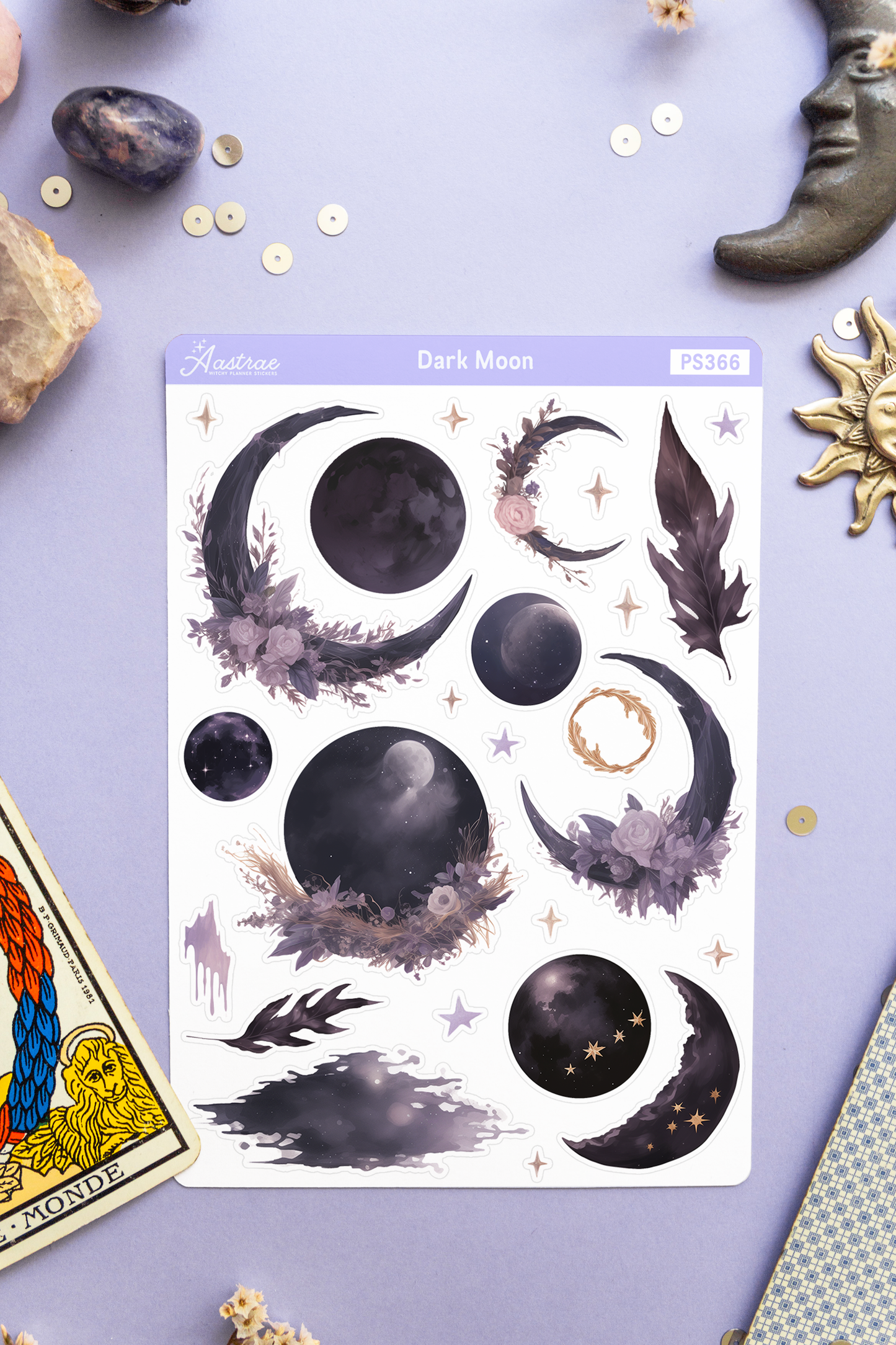 Dark Moon Deco Planner Stickers