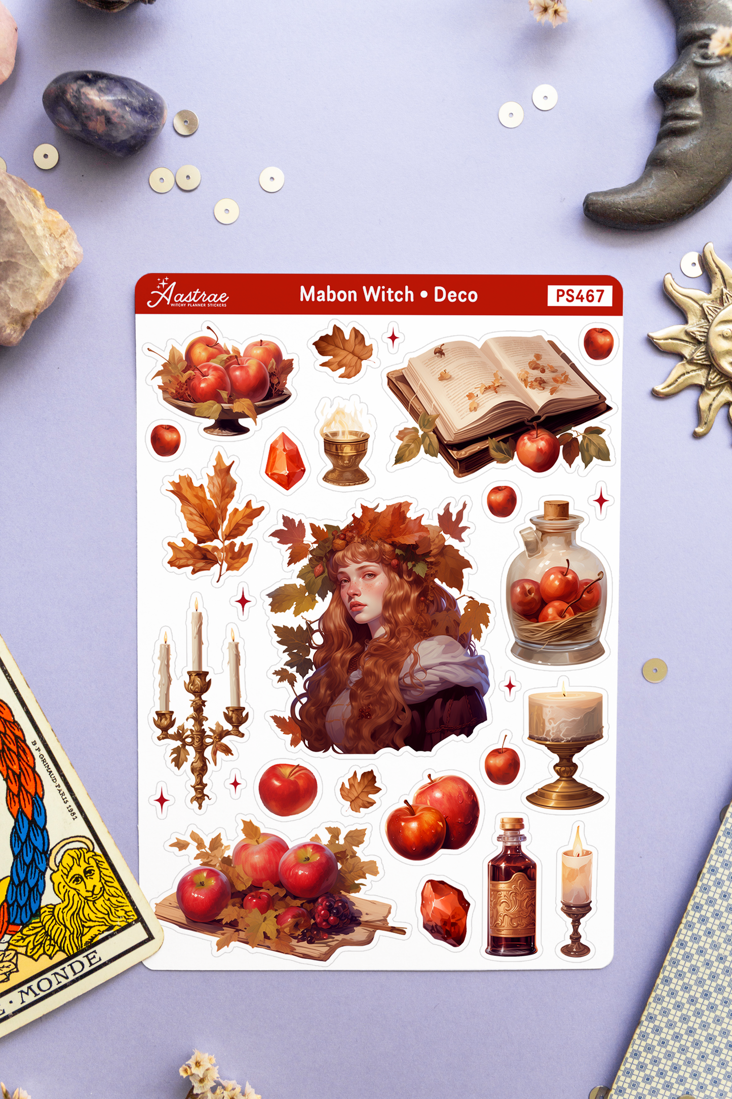 Mabon Witch Sticker Sheet