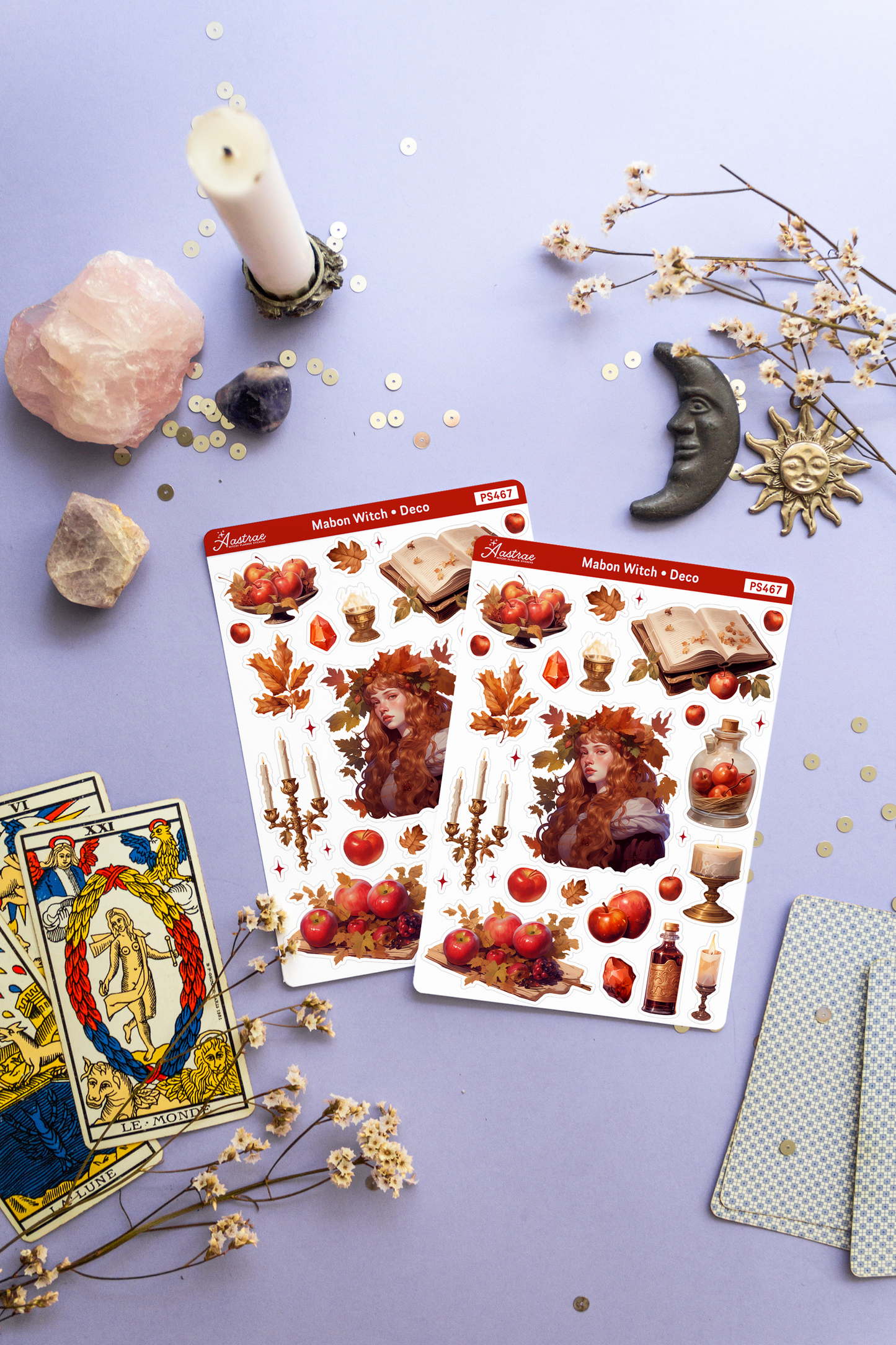 Mabon Witch Sticker Sheet