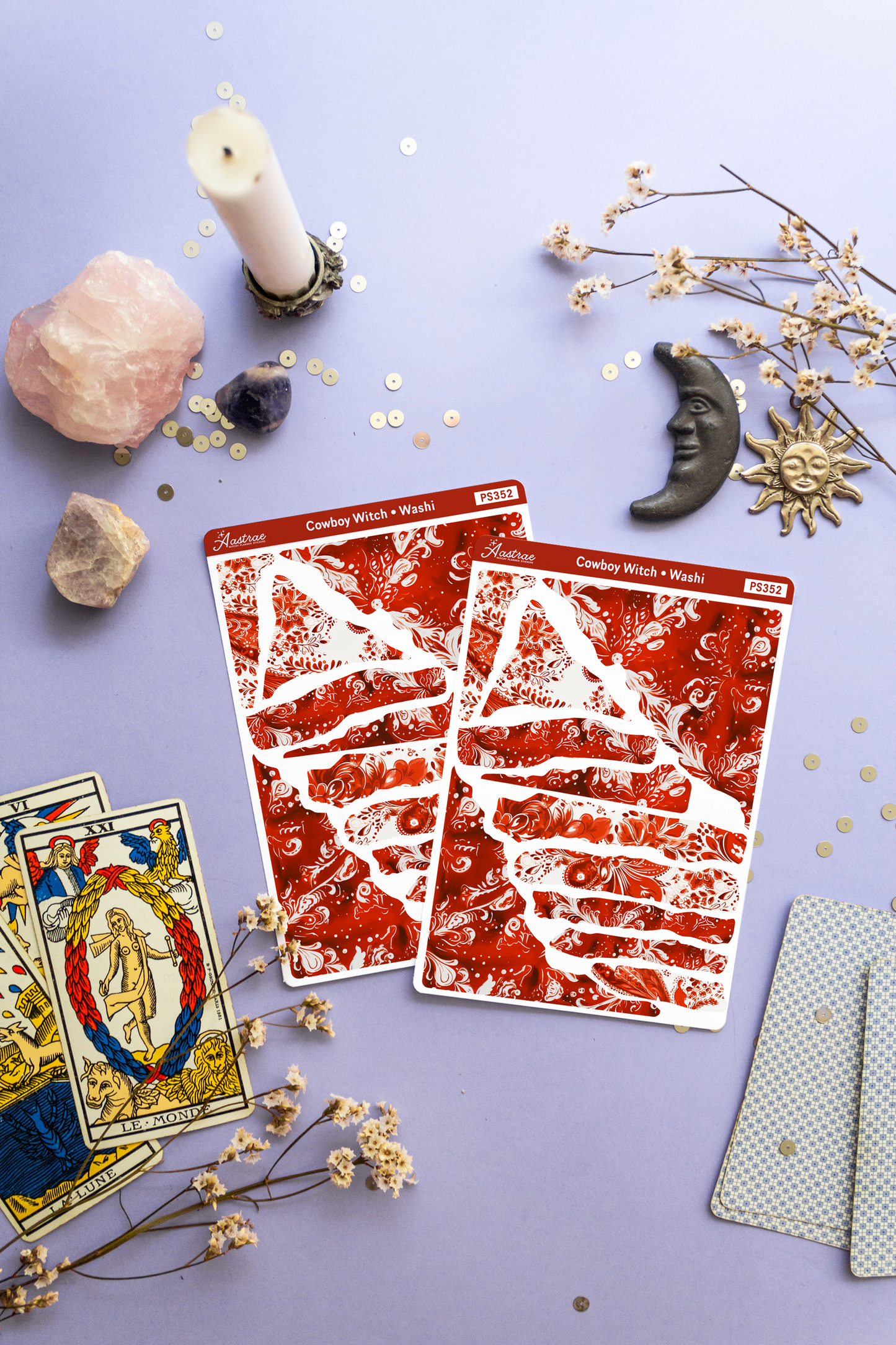 Cowboy Washi Torn Paper Stickers