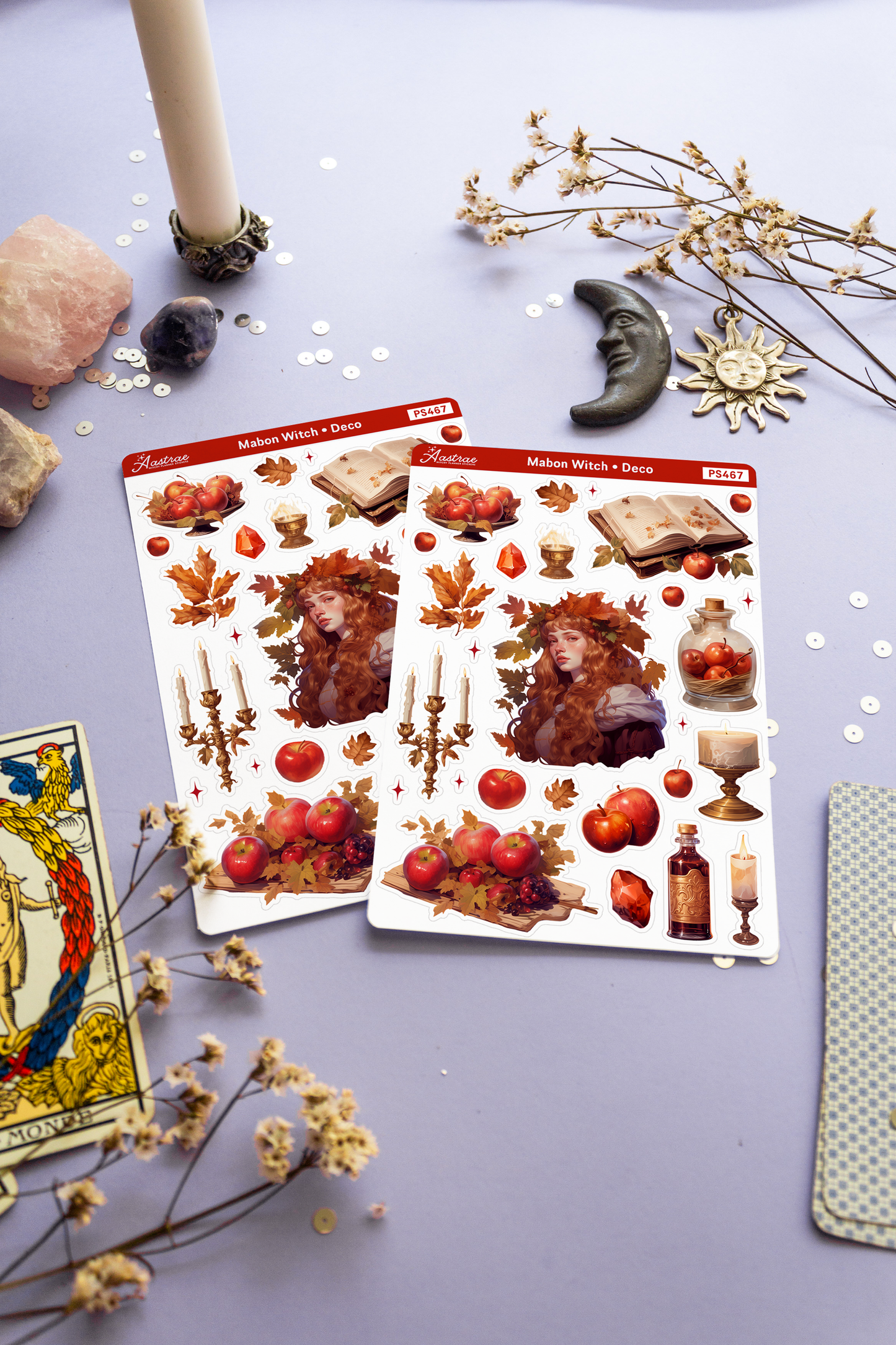 Mabon Witch Sticker Sheet