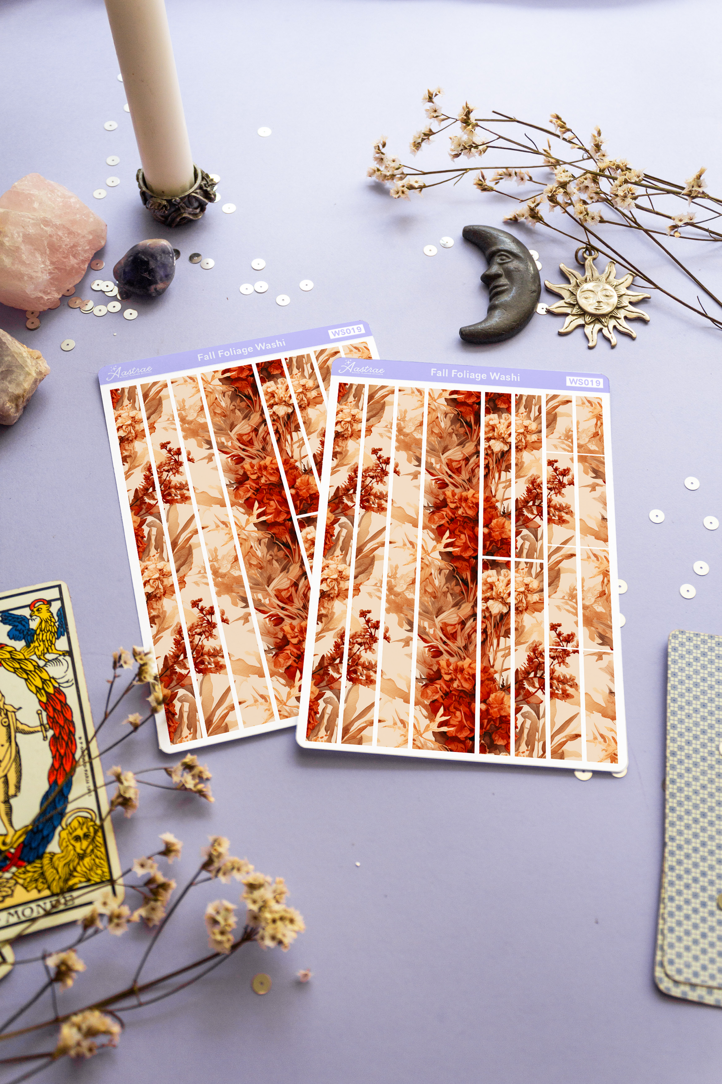 Fall Botanical Washi Tape Sticker Sheet