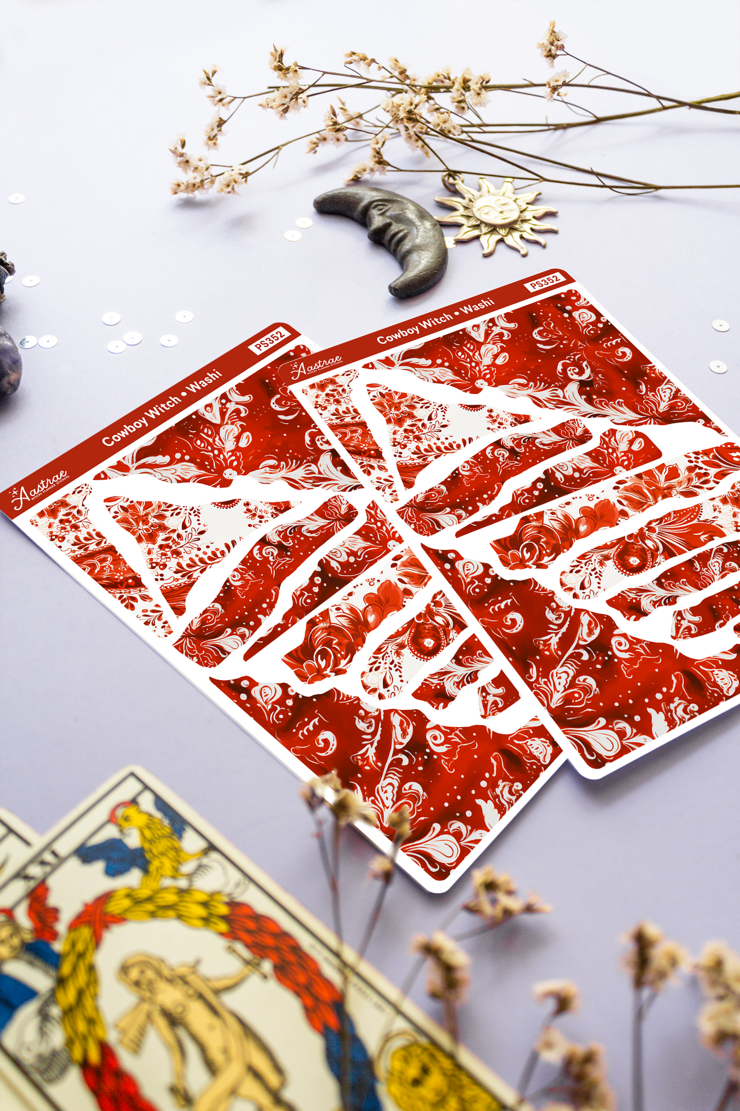 Cowboy Washi Torn Paper Stickers