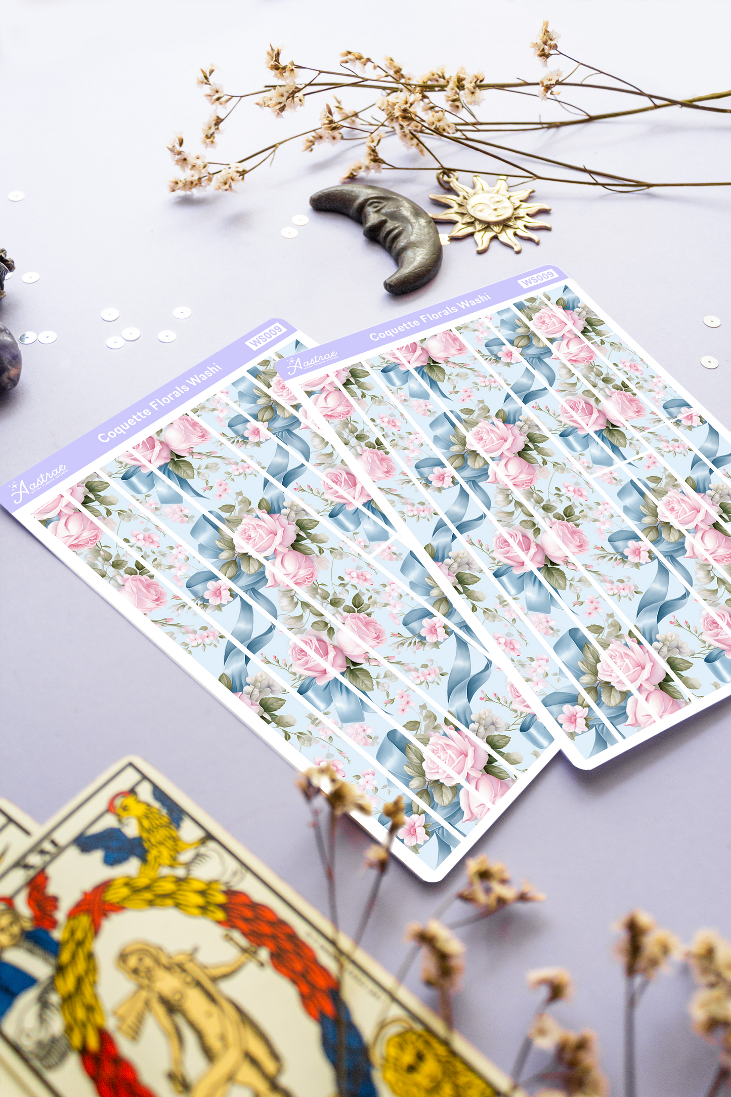 Coquette Roses Washi Tape Sticker Sheet