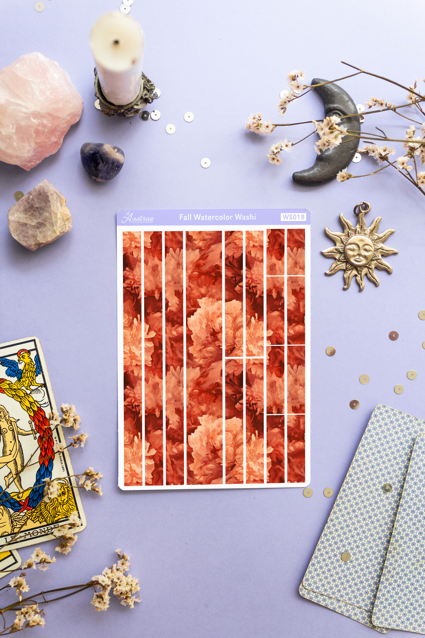 Fall Watercolor Washi Sticker Sheet