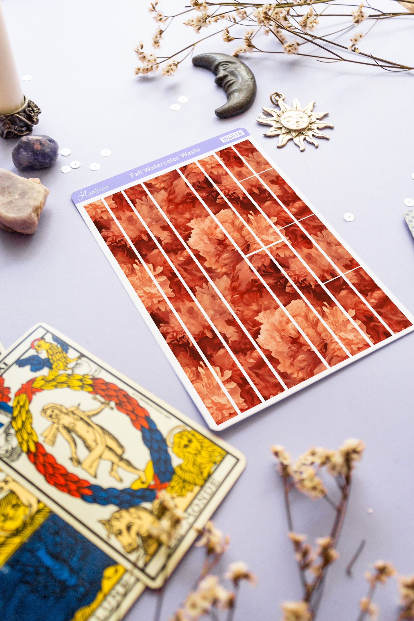 Fall Watercolor Washi Sticker Sheet