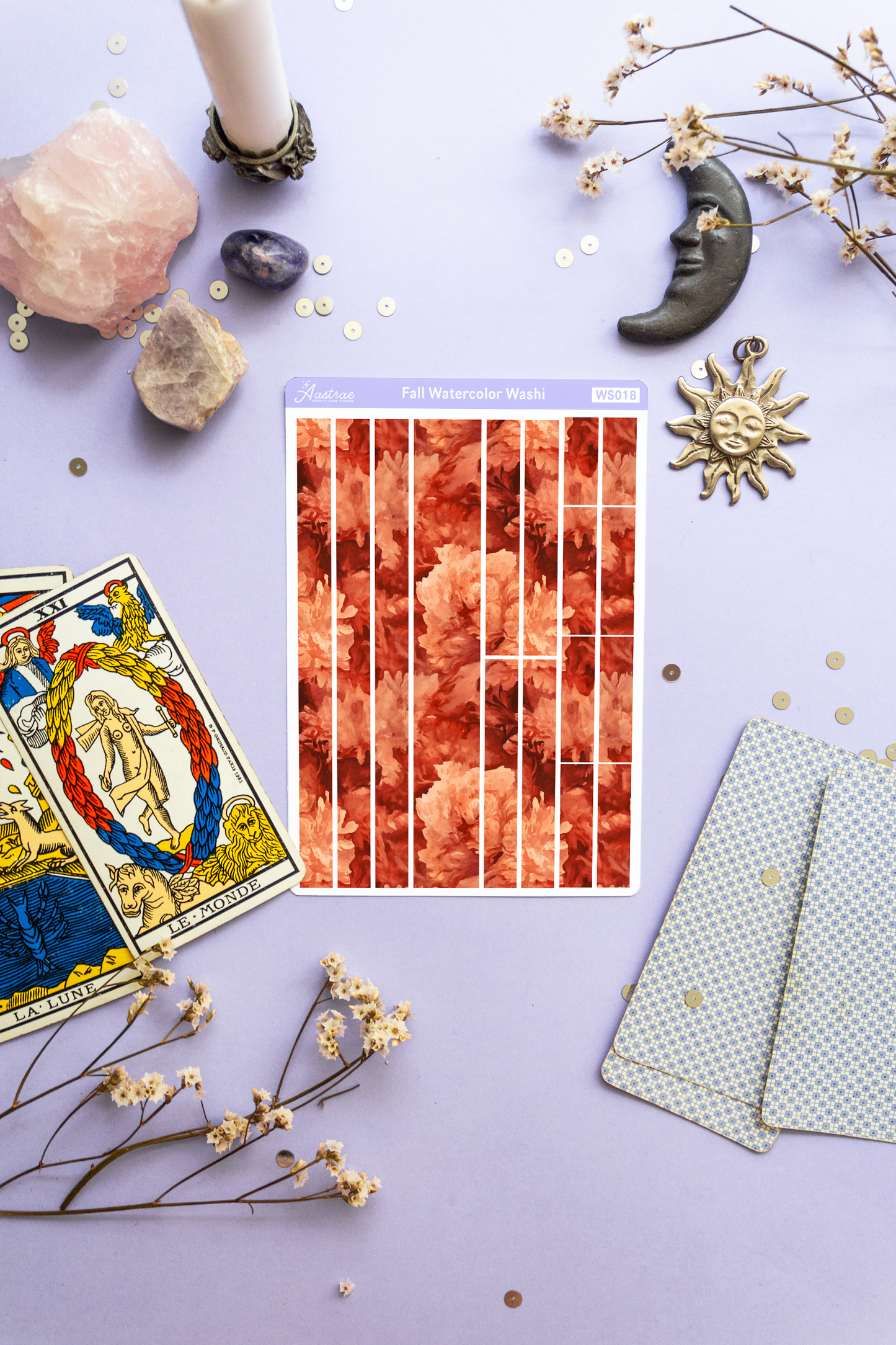 Fall Watercolor Washi Sticker Sheet