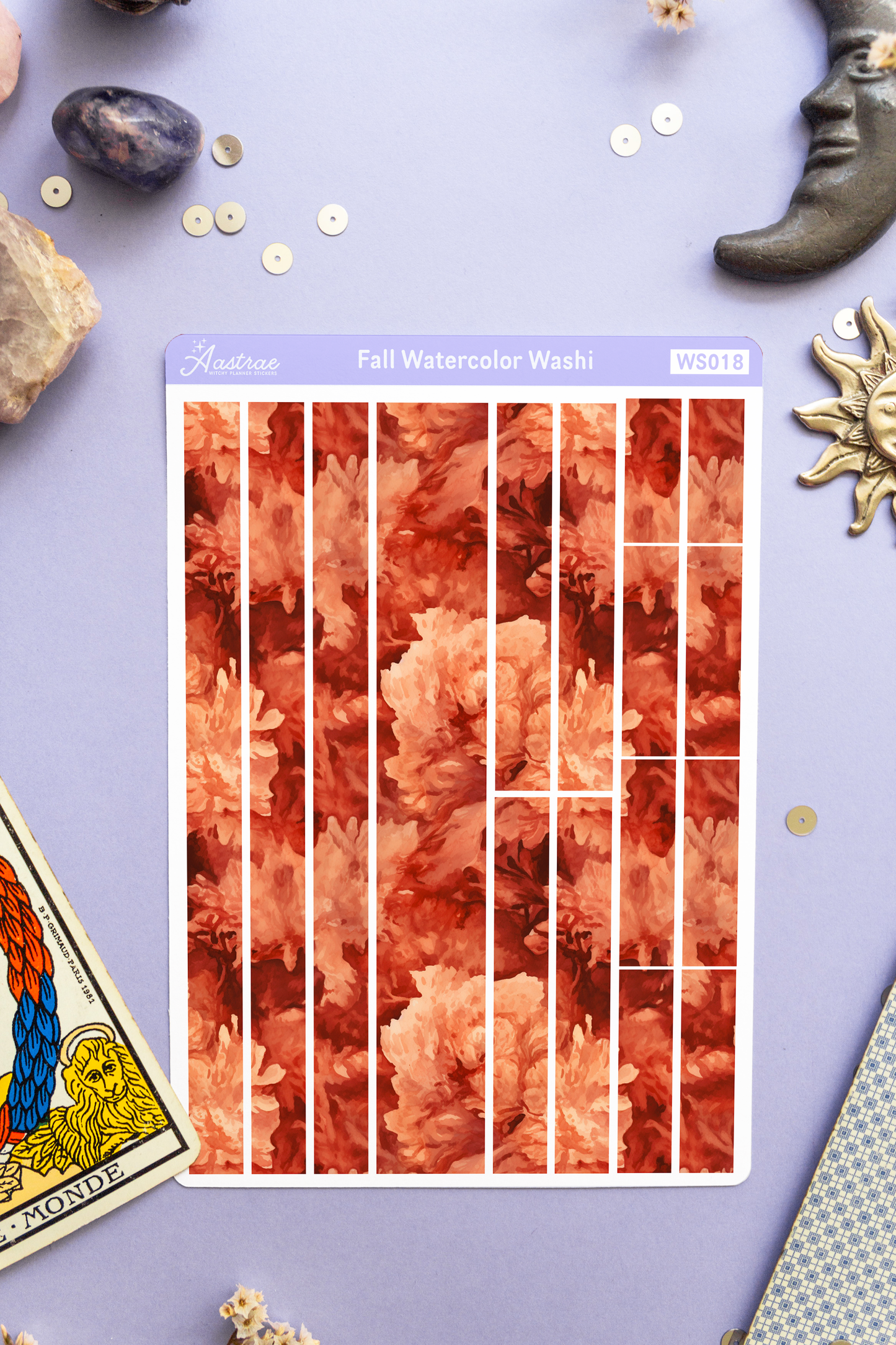 Fall Watercolor Washi Sticker Sheet