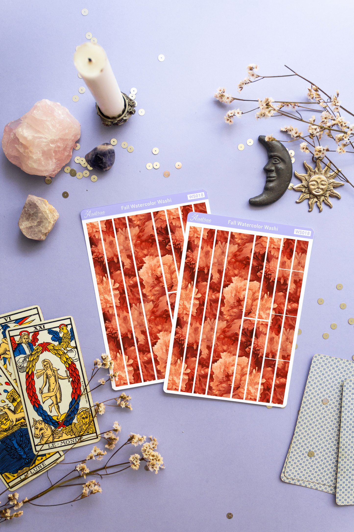 Fall Watercolor Washi Sticker Sheet