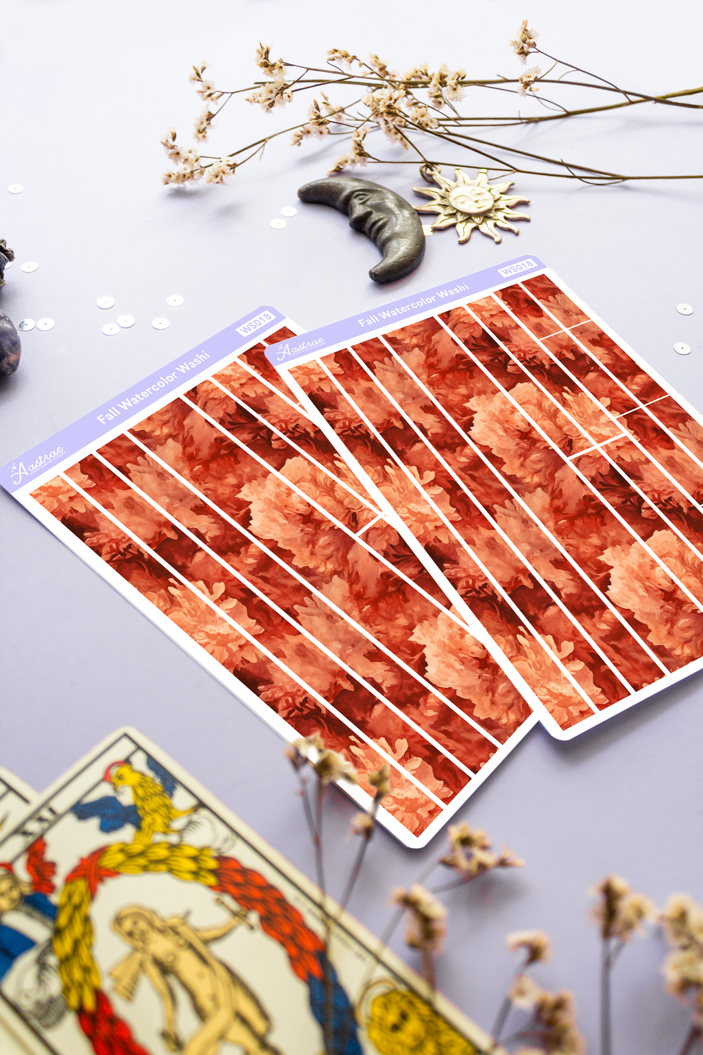 Fall Watercolor Washi Sticker Sheet