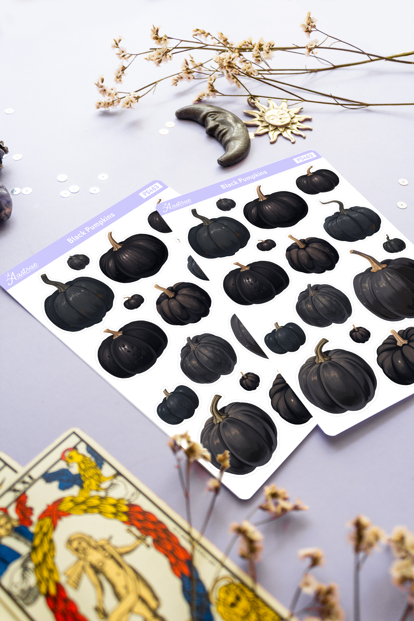 Black Pumpkins Sticker Sheet