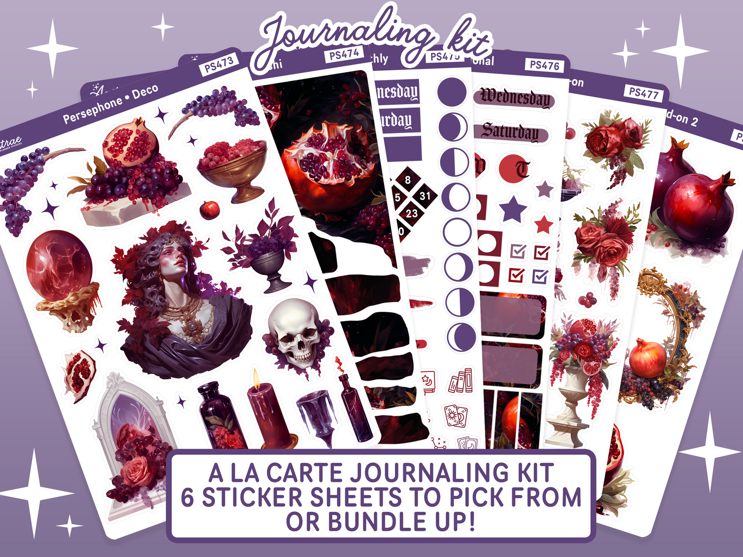 Persephone Journaling Stickers Kit