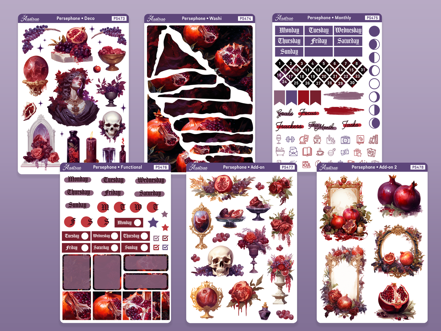 Persephone Journaling Stickers Kit