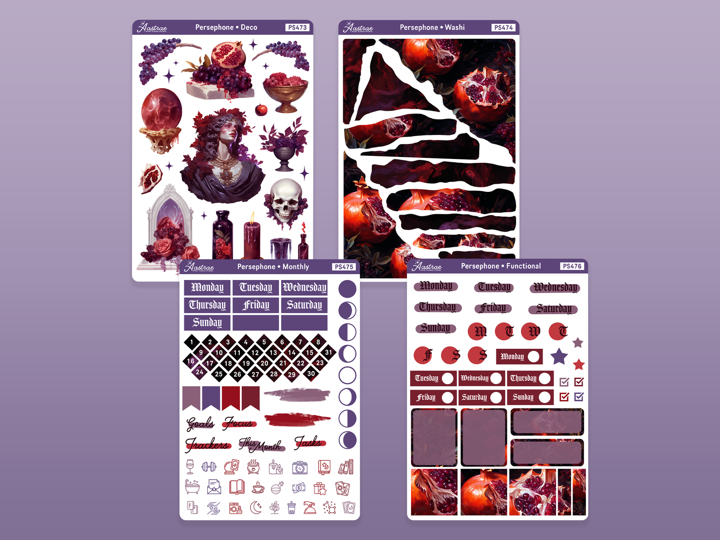 Persephone Journaling Stickers Kit