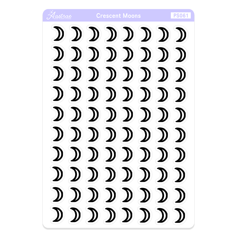 Crescent Moon Icons Stickers