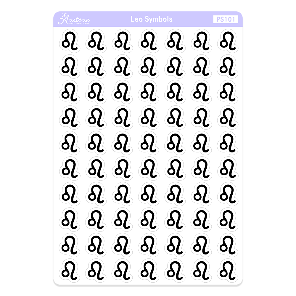 Astrology Leo Symbol Stickers