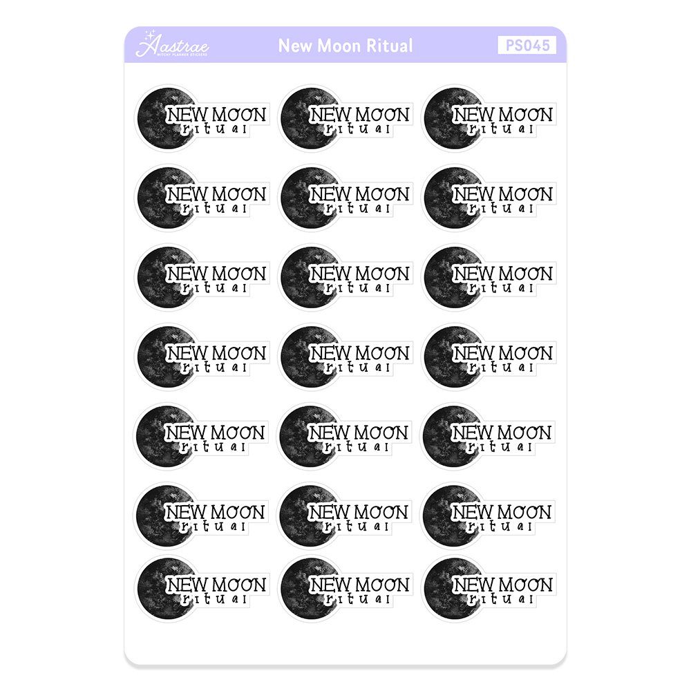New Moon Ritual Stickers for Planner