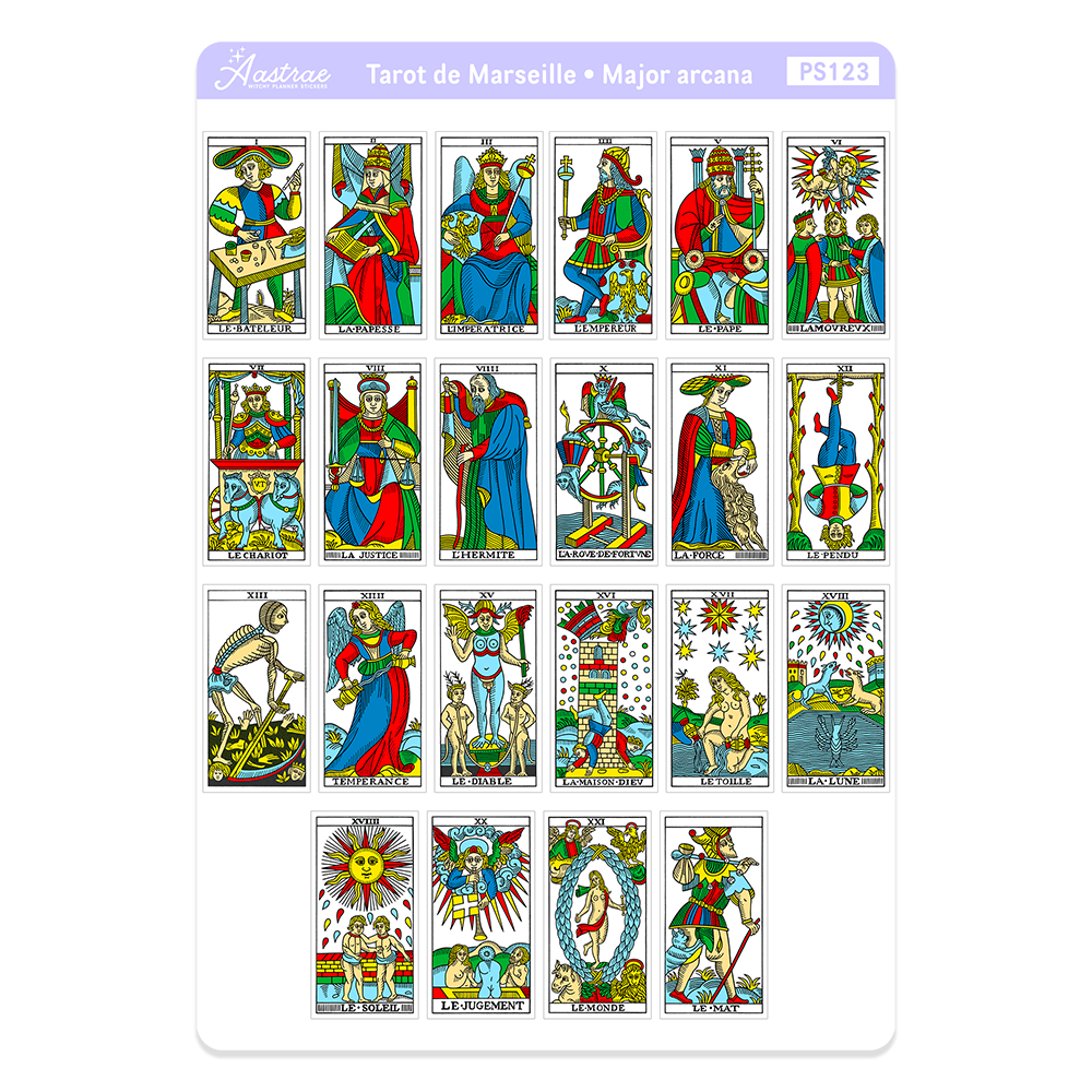 Tarot de Marseille Stickers for Journaling