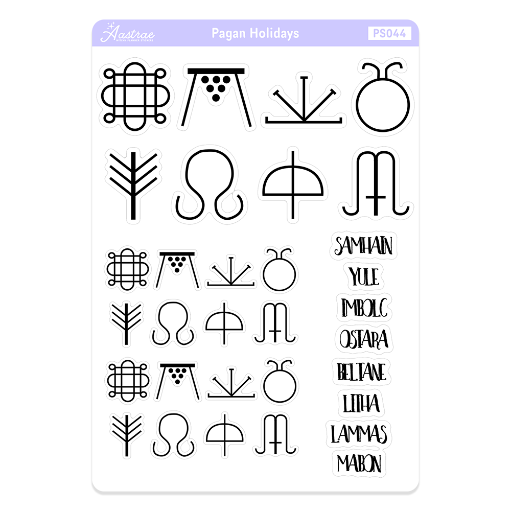 Pagan Holiday Planner Stickers
