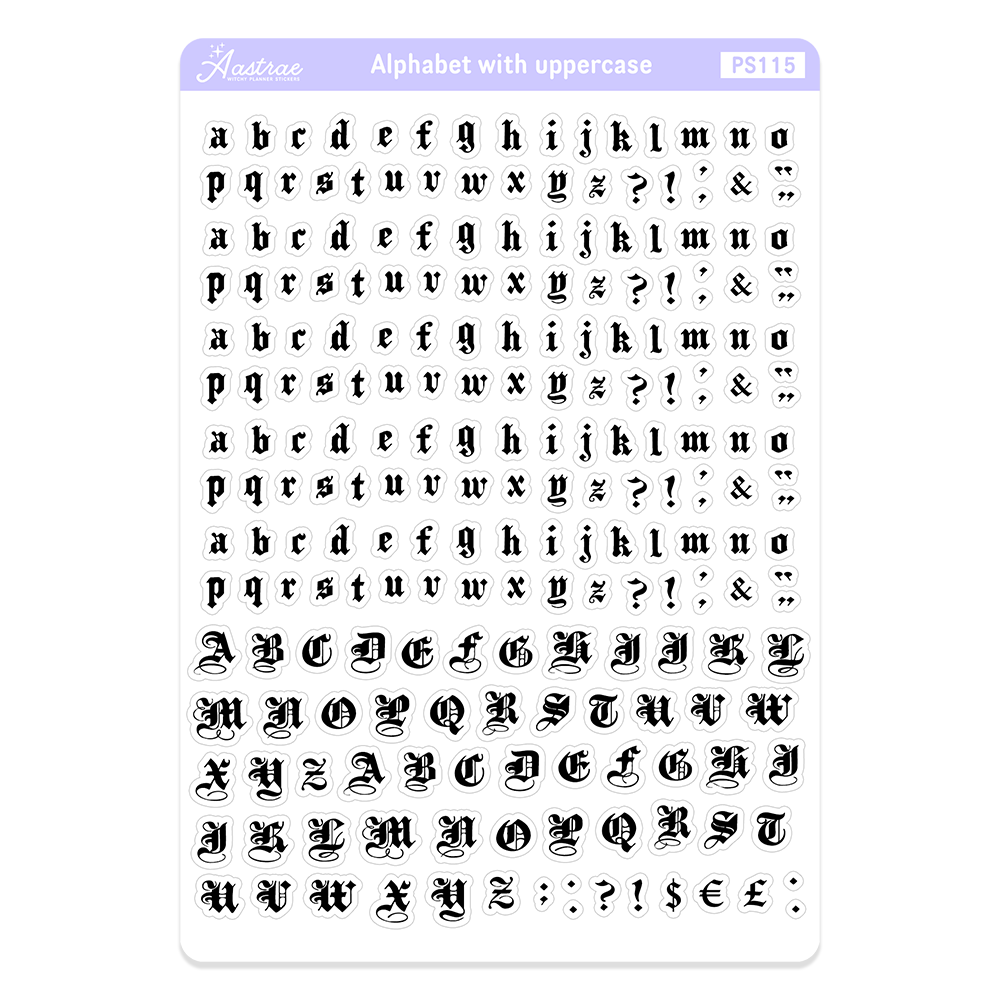 Alphabet Letters Planner Stickers with Uppercase
