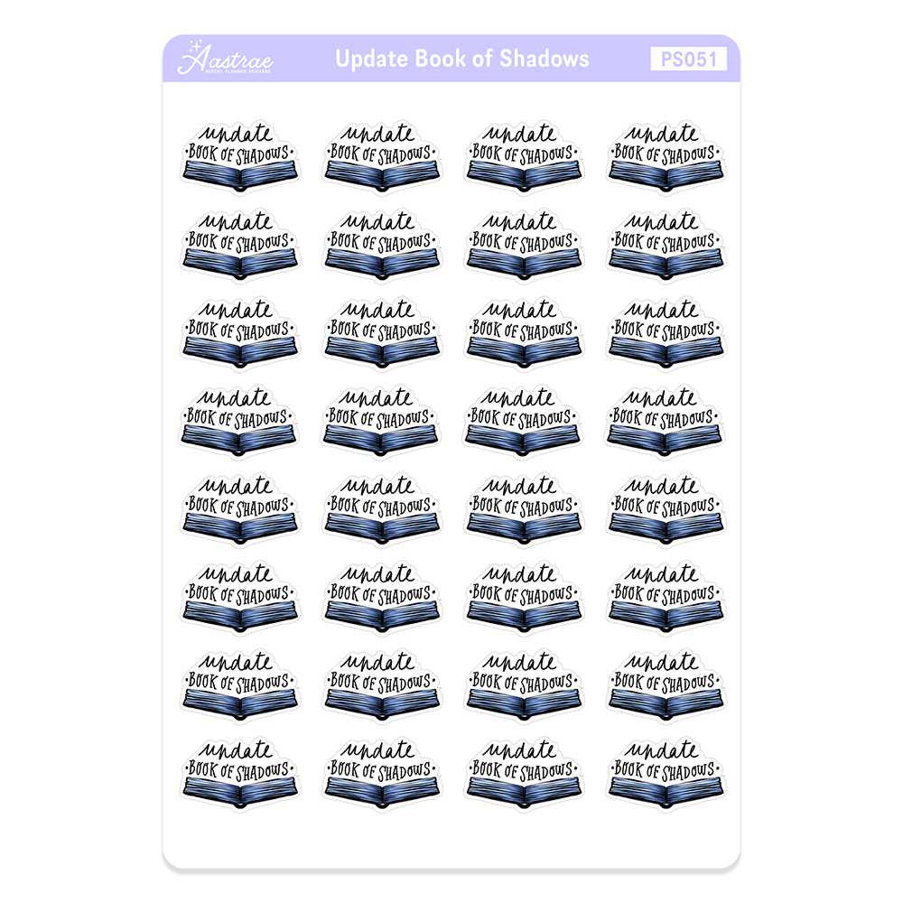 Update Book of Shadows Stickers for Planner