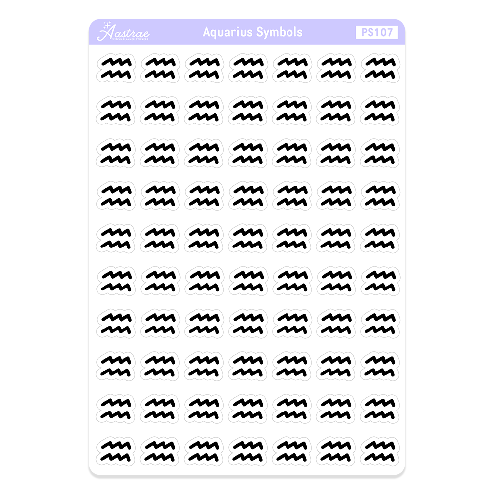 Astrology Aquarius Symbol Stickers